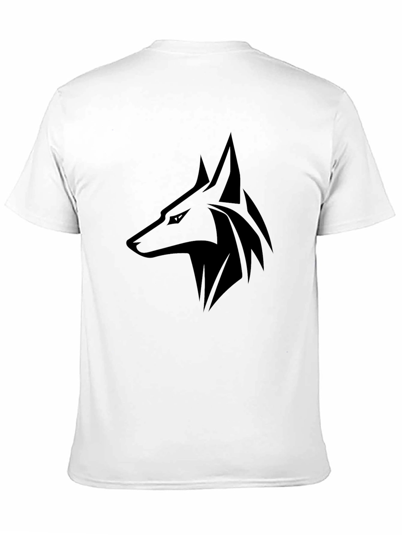 Black Men's Black Wolf Graphic T-Shirt - Casual Short Sleeve Tee view 11