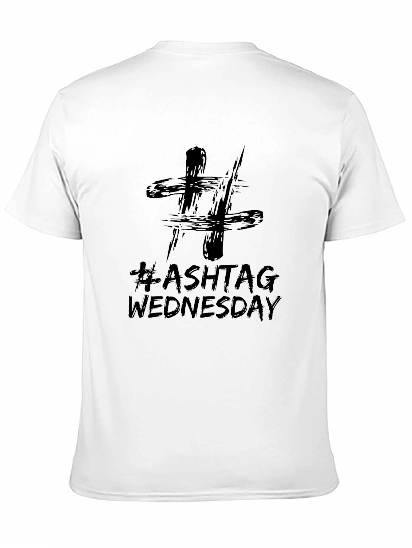 Black Hashtag Wednesday Black T-Shirt view 11