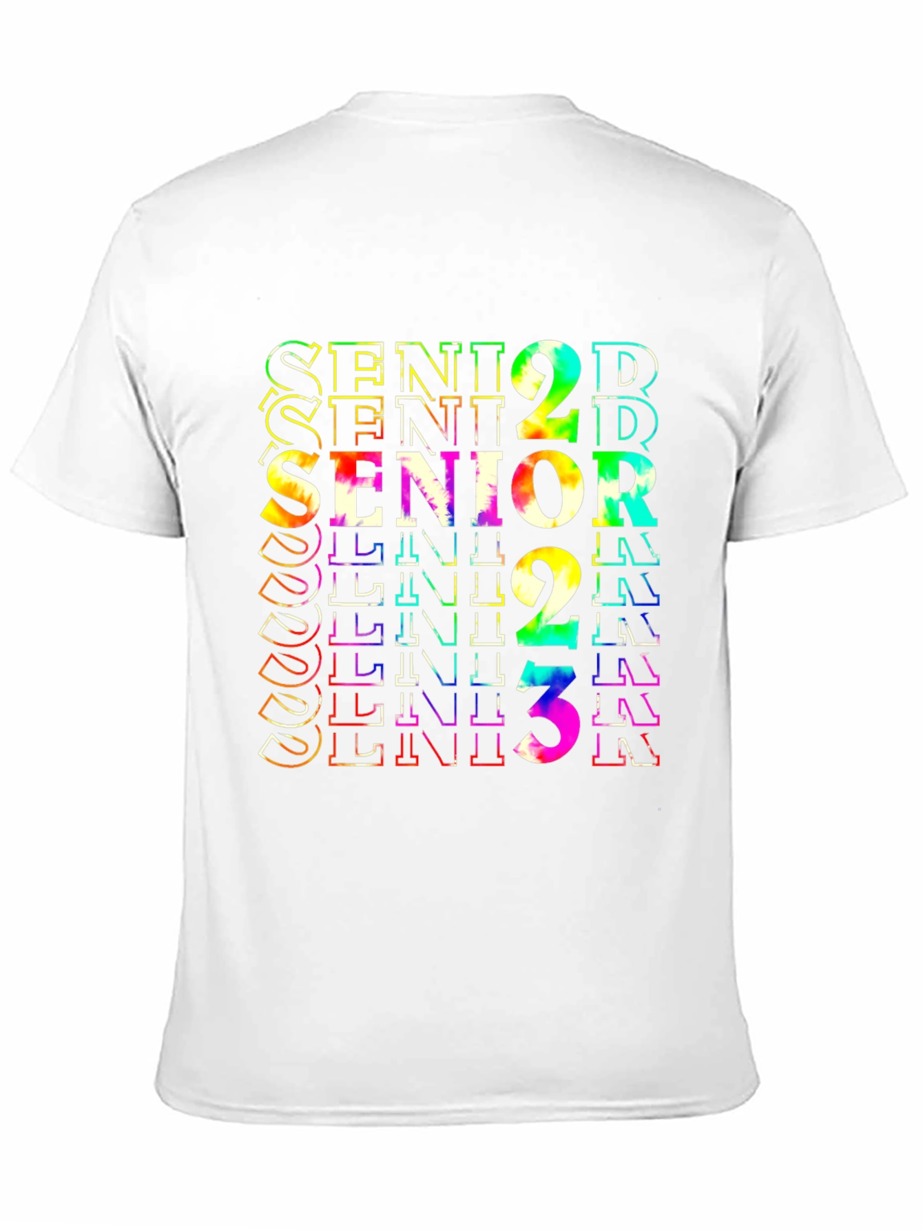 Black Senior 2023 Tie Dye Graphic Tee - Stylish Graduation Shirt view 11