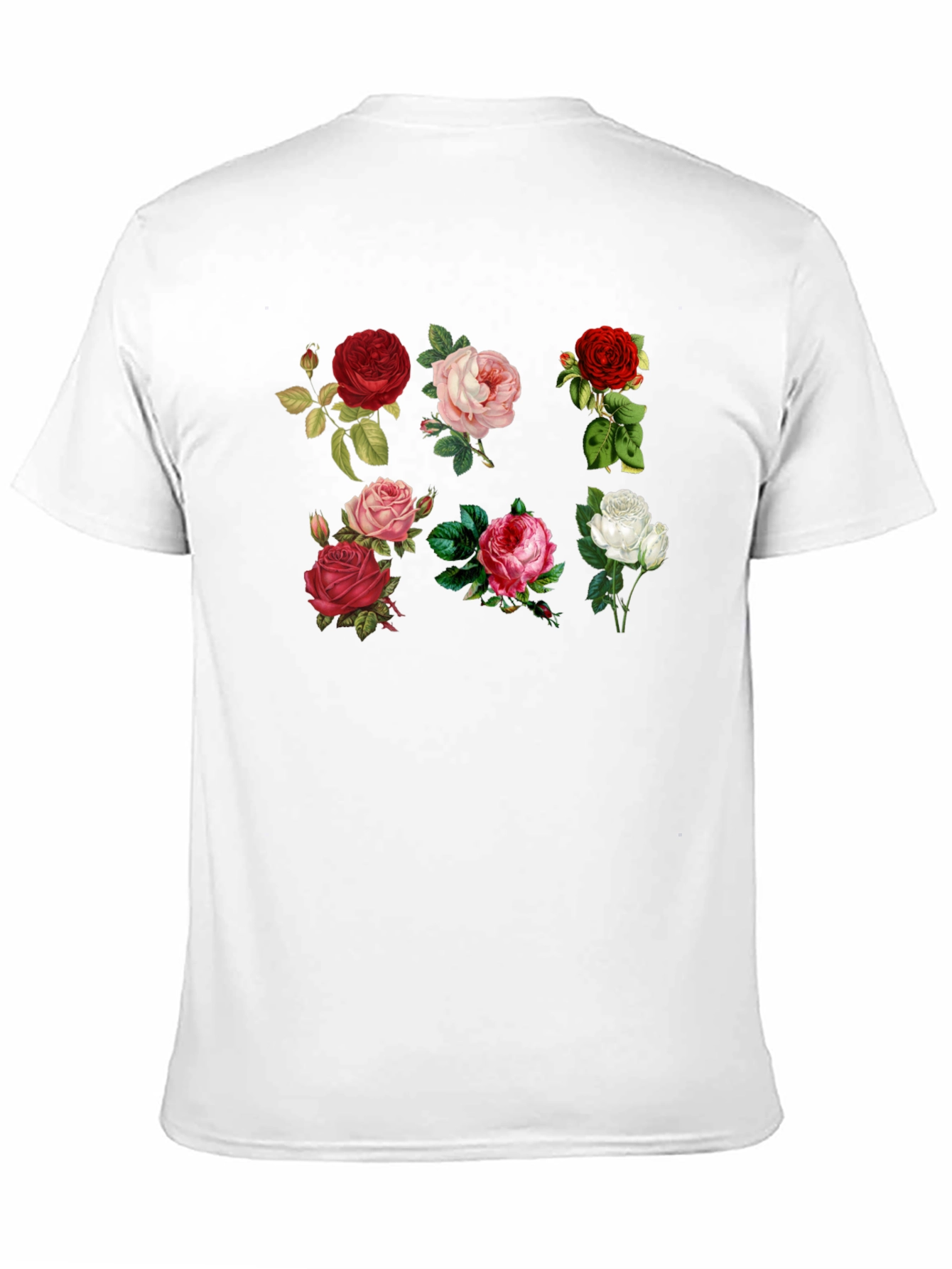 Black Floral Roses Graphic Print T-Shirt view 11