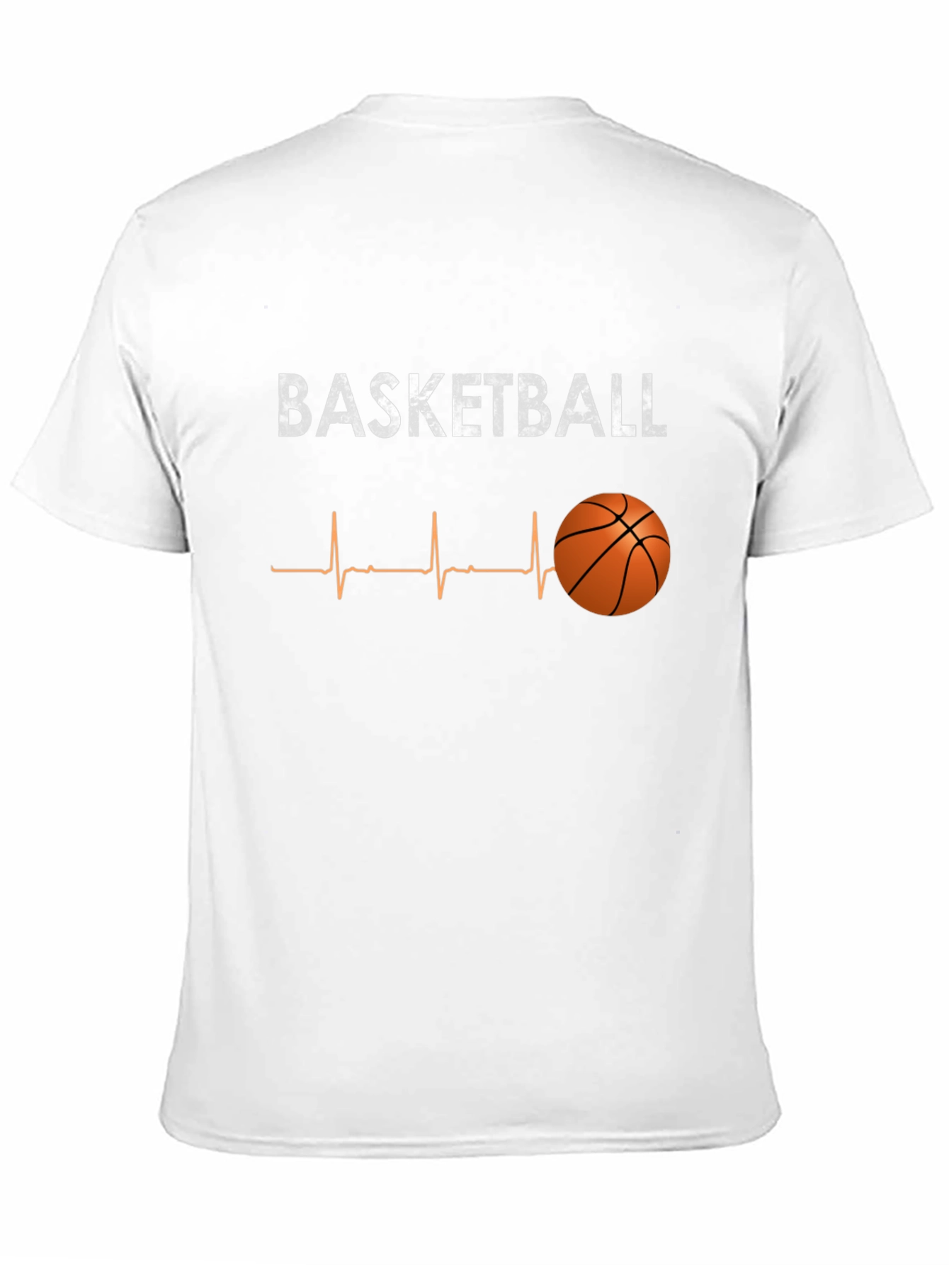 Black Basketball Heartbeat T-Shirt - Black Graphic Tee view 11
