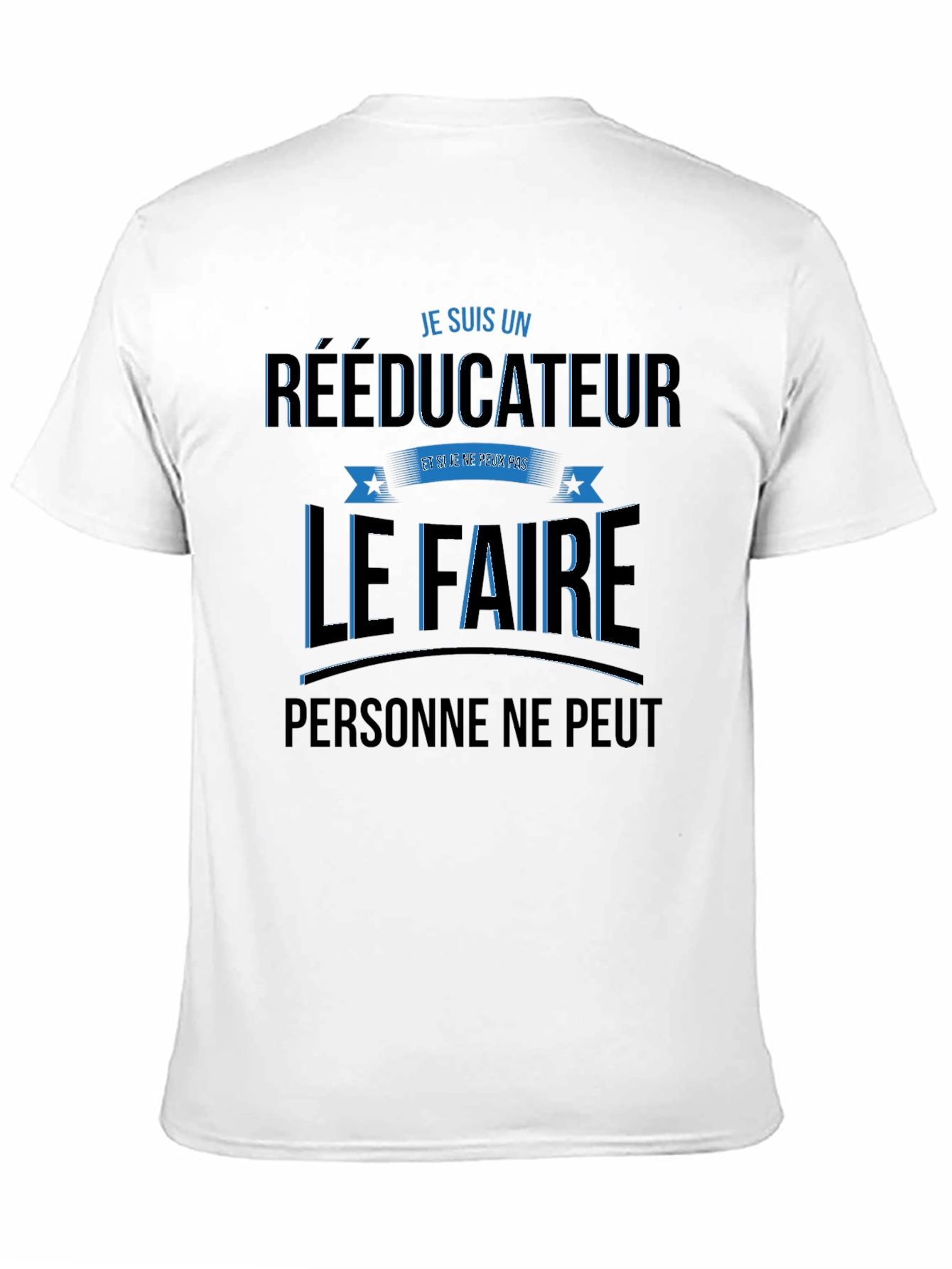 Black RÉÉDUCATEUR T-Shirt - Funny Profession Tee view 11