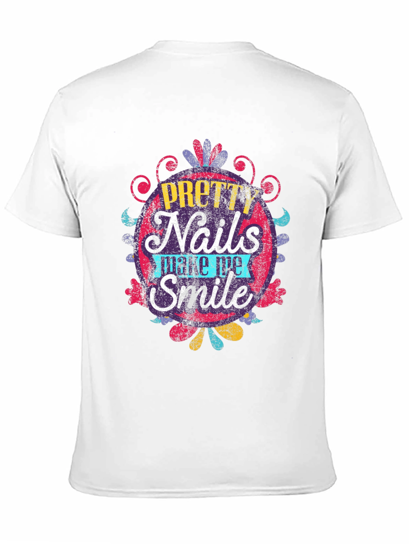 Black Pretty Nails Make Me Smile Black Tee view 11