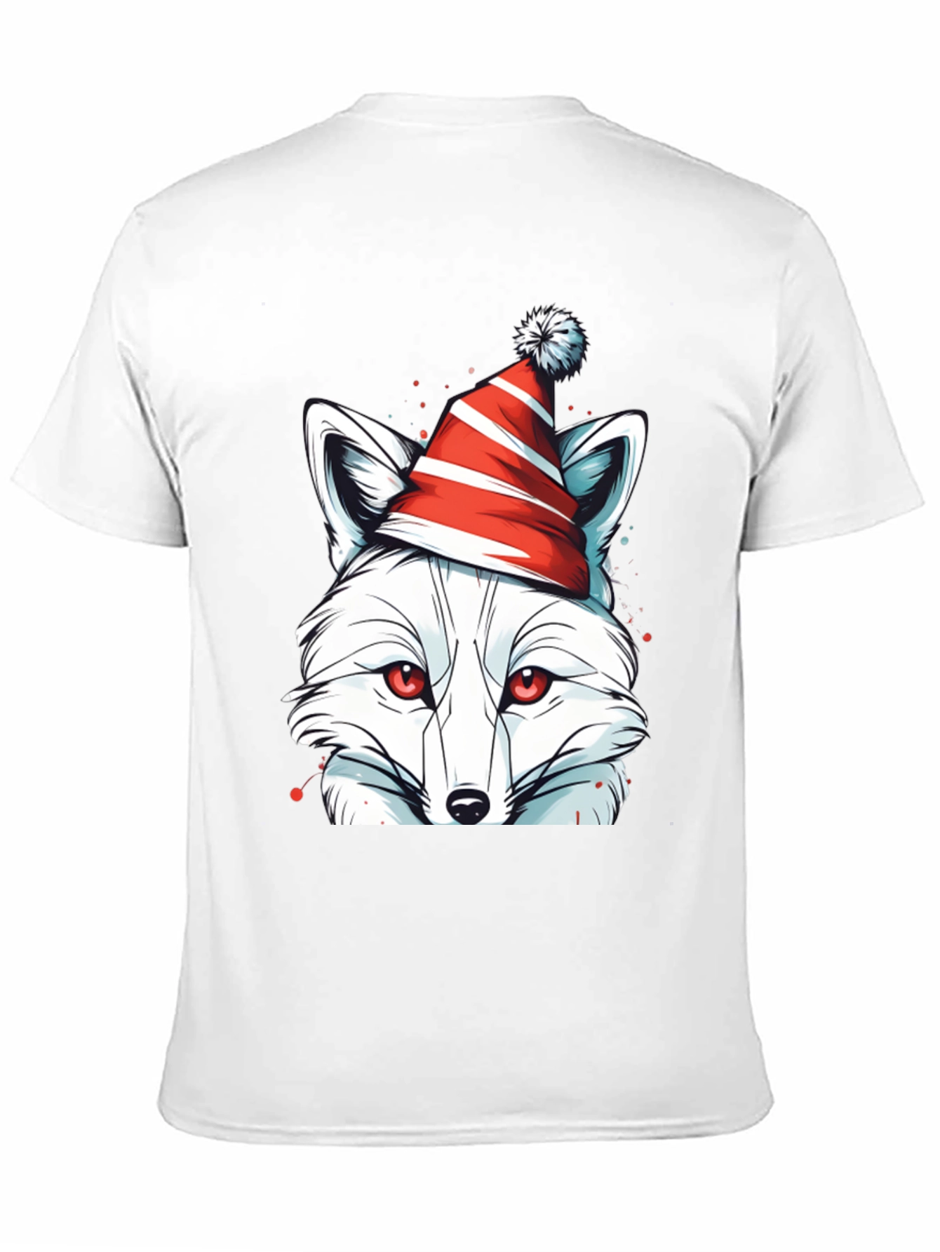 Black Festive Fox Tee - Holiday Graphic Shirt view 11