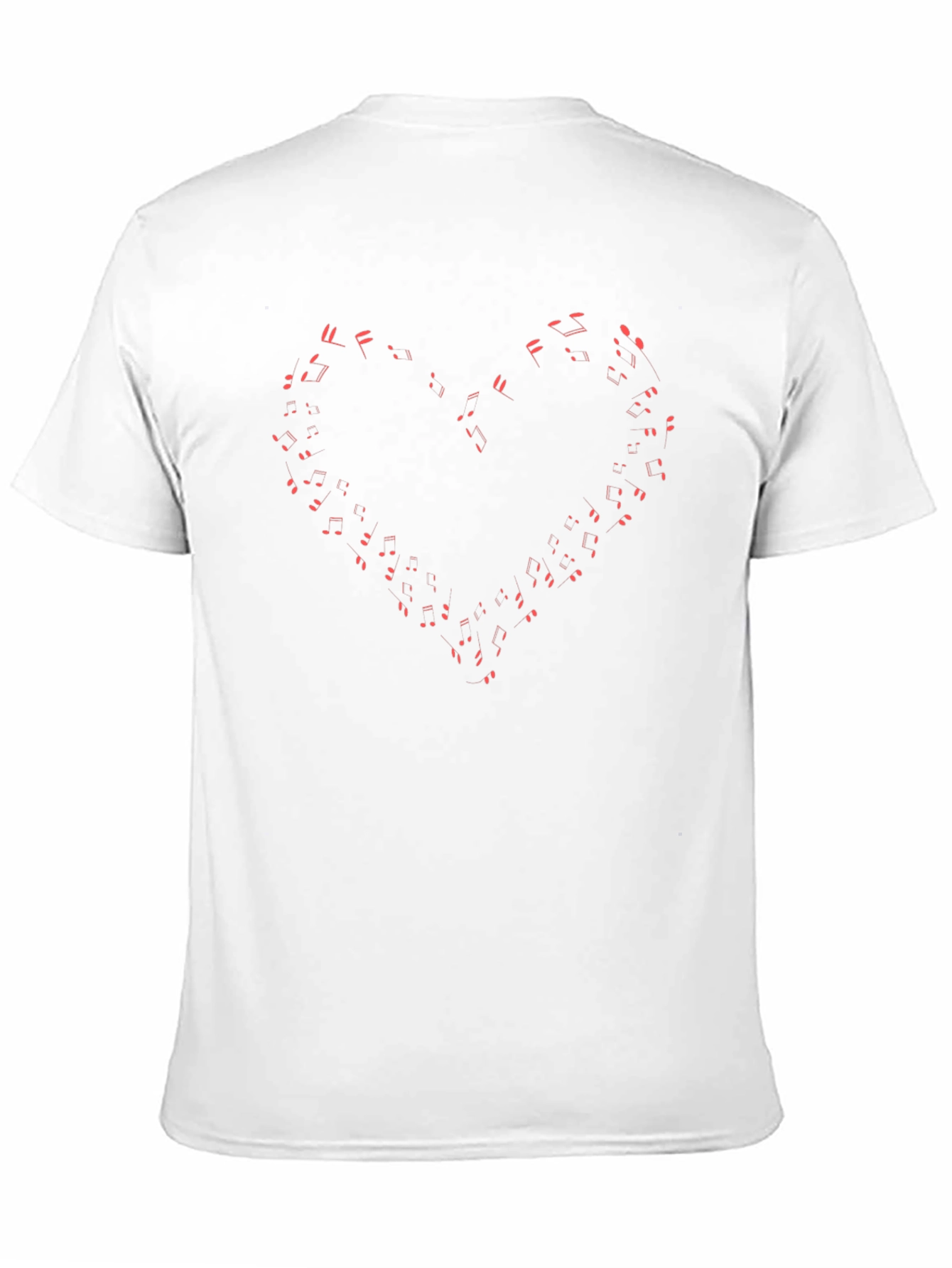 Black Music Note Heart T-Shirt view 11