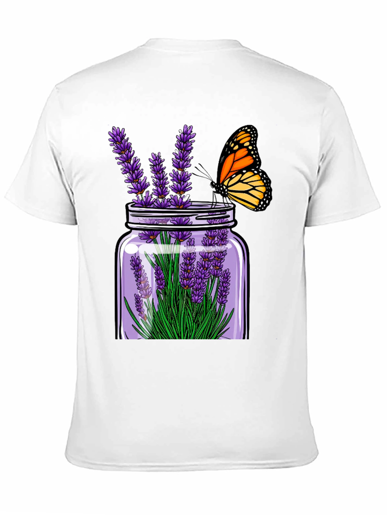 Black Lavender & Butterfly Graphic Tee view 11