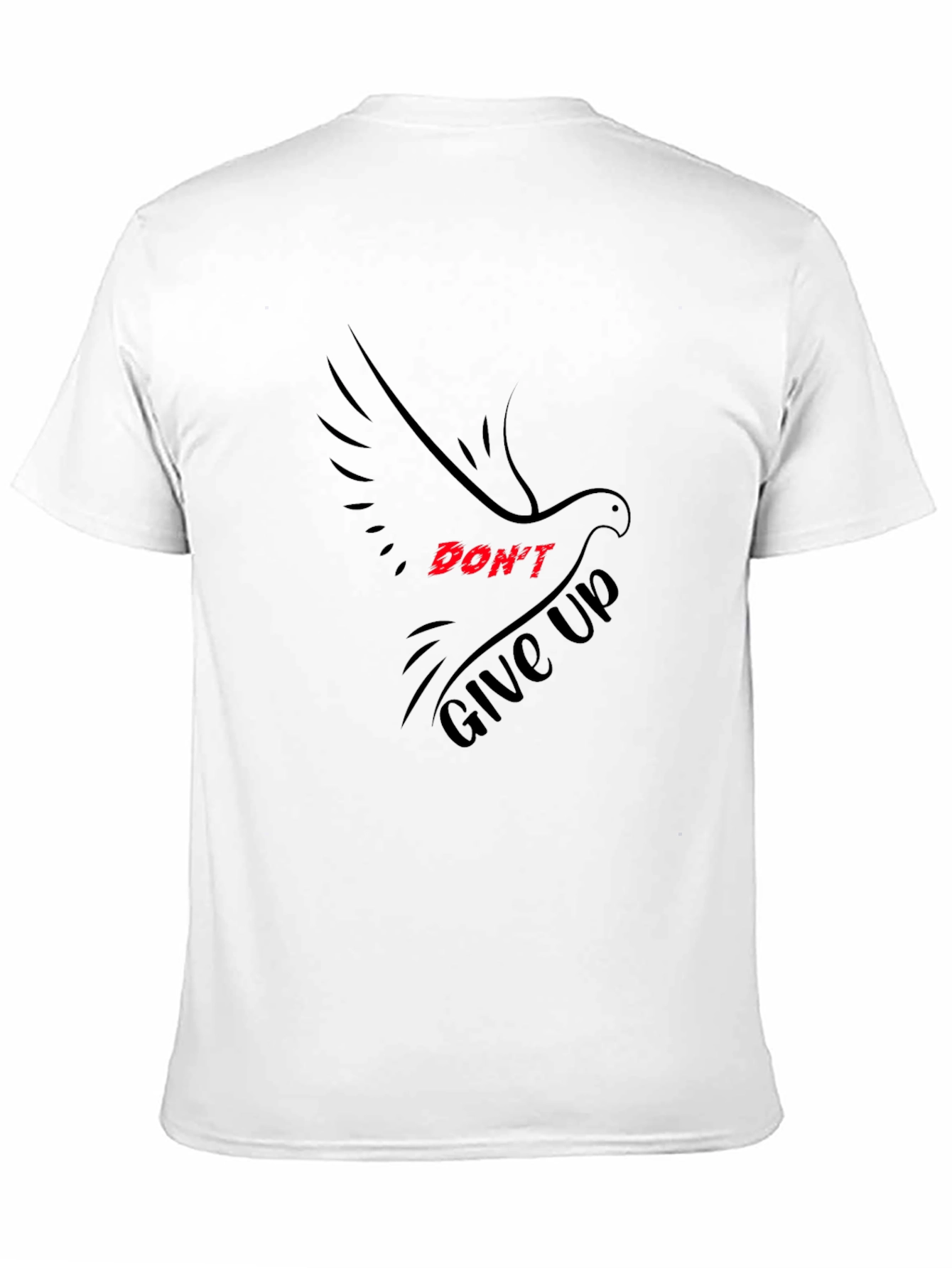 Black Don't Give Up Dove Graphic T-Shirt view 11