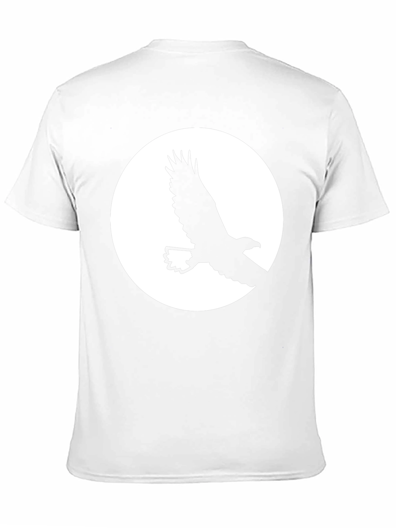 Black Eagle Silhouette Graphic Tee - Black Cotton T-Shirt view 11