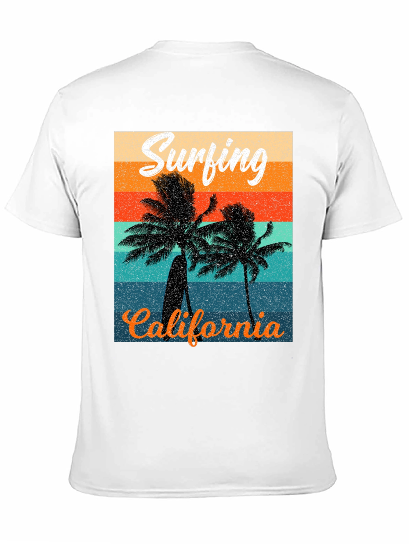 Black Retro Surfing California Graphic Tee view 11