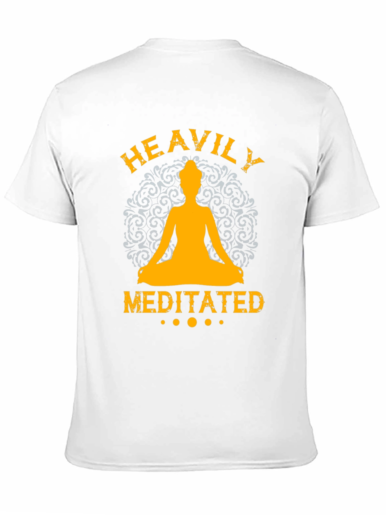 Black Heavily Meditated Black Graphic T-Shirt view 11