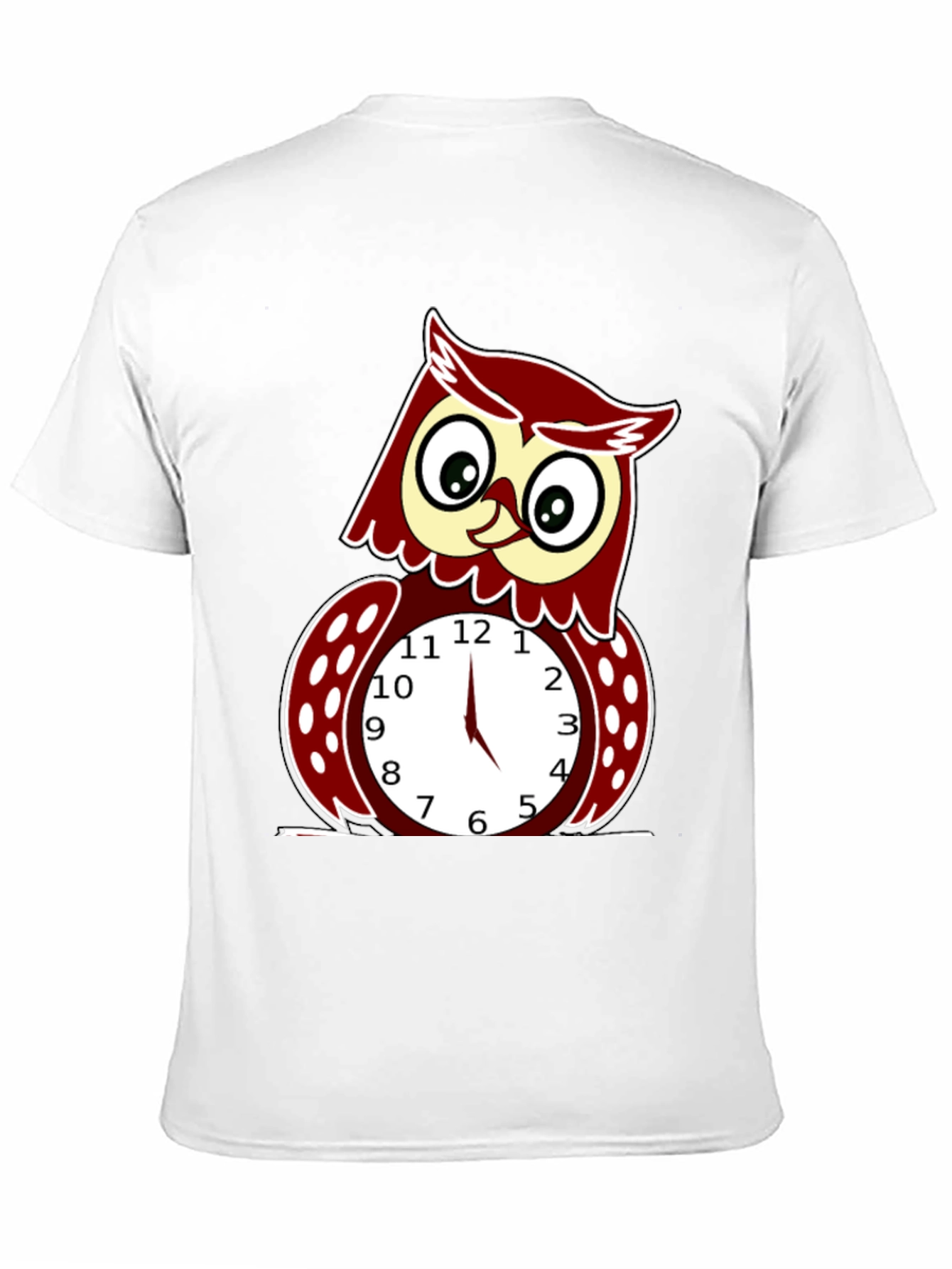 Black Funny Owl Clock Graphic T-Shirt - Mens view 11