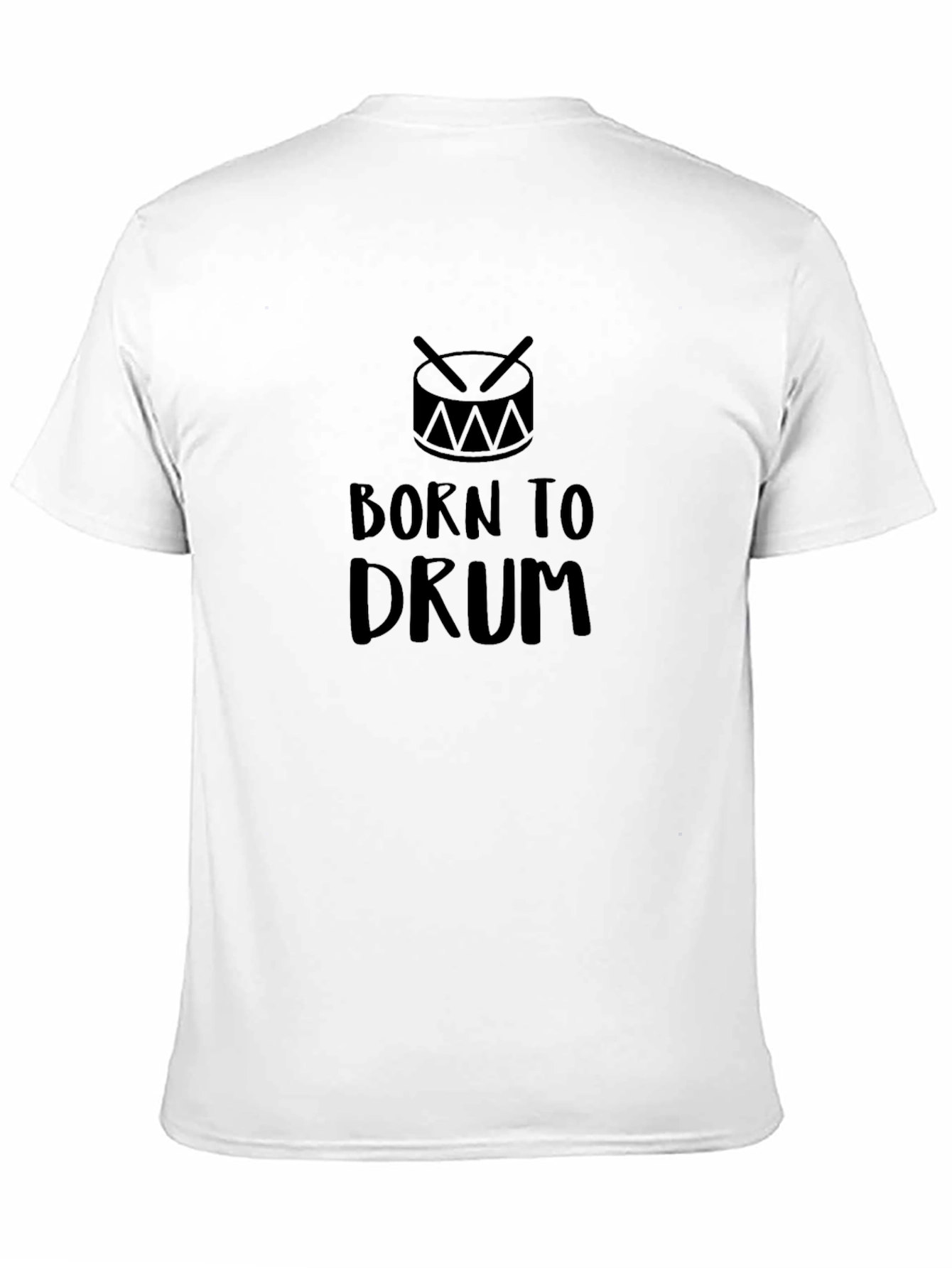 Black Born To Drum Black T-Shirt | Music Lover Tee view 11