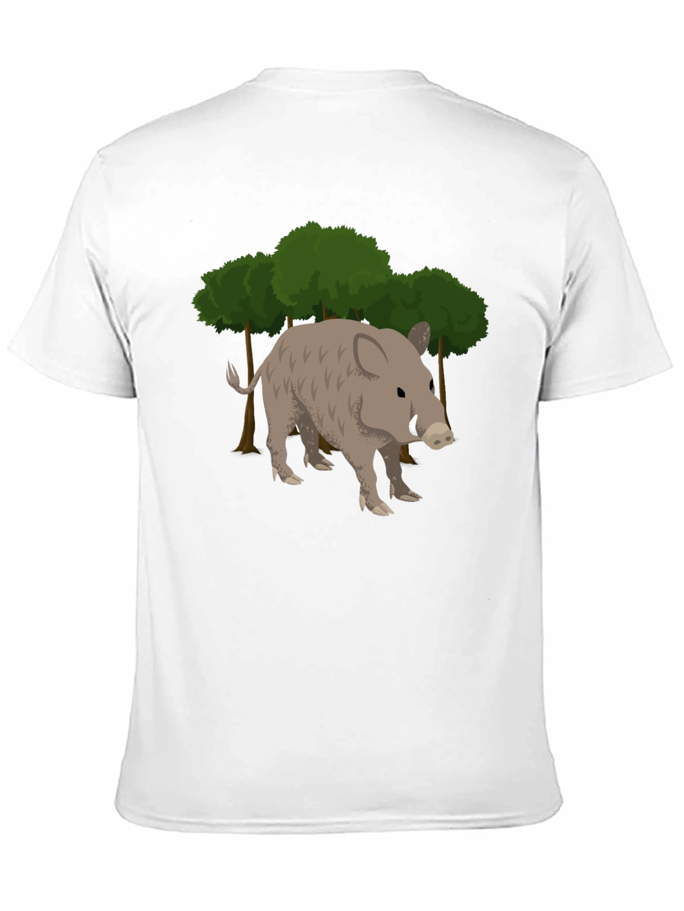 Black Wild Boar Graphic Tee - Black Cotton T-Shirt view 11