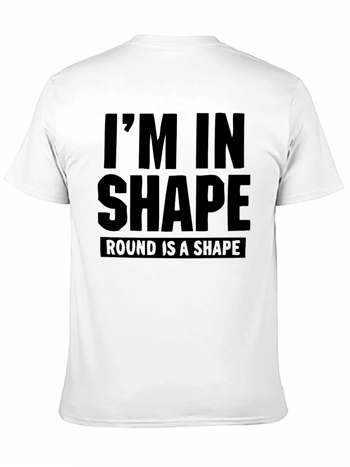 Black Funny 'Round is a Shape' T-Shirt view 11
