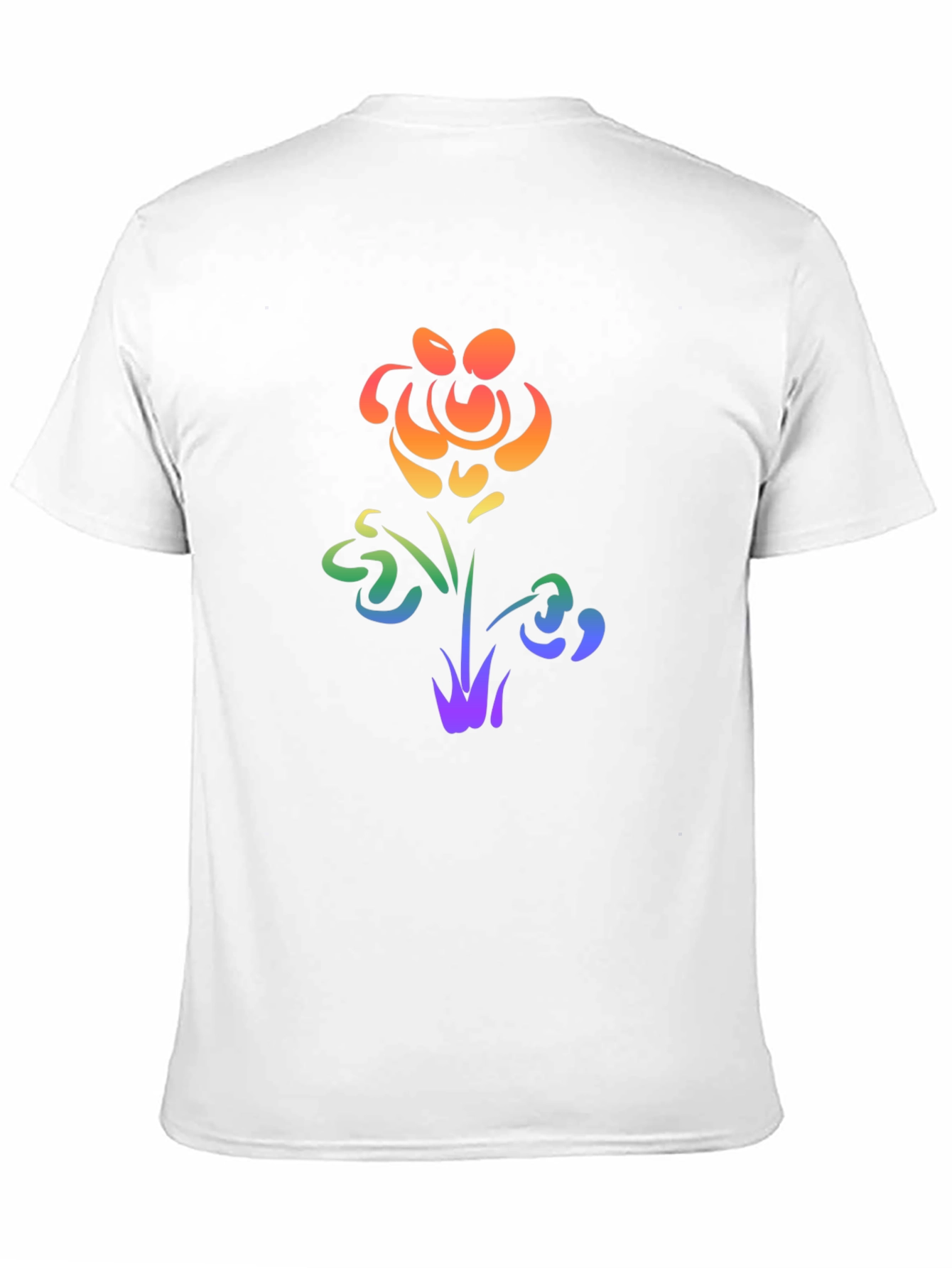 Black Rainbow Flower Graphic Tee - Pride Apparel view 11