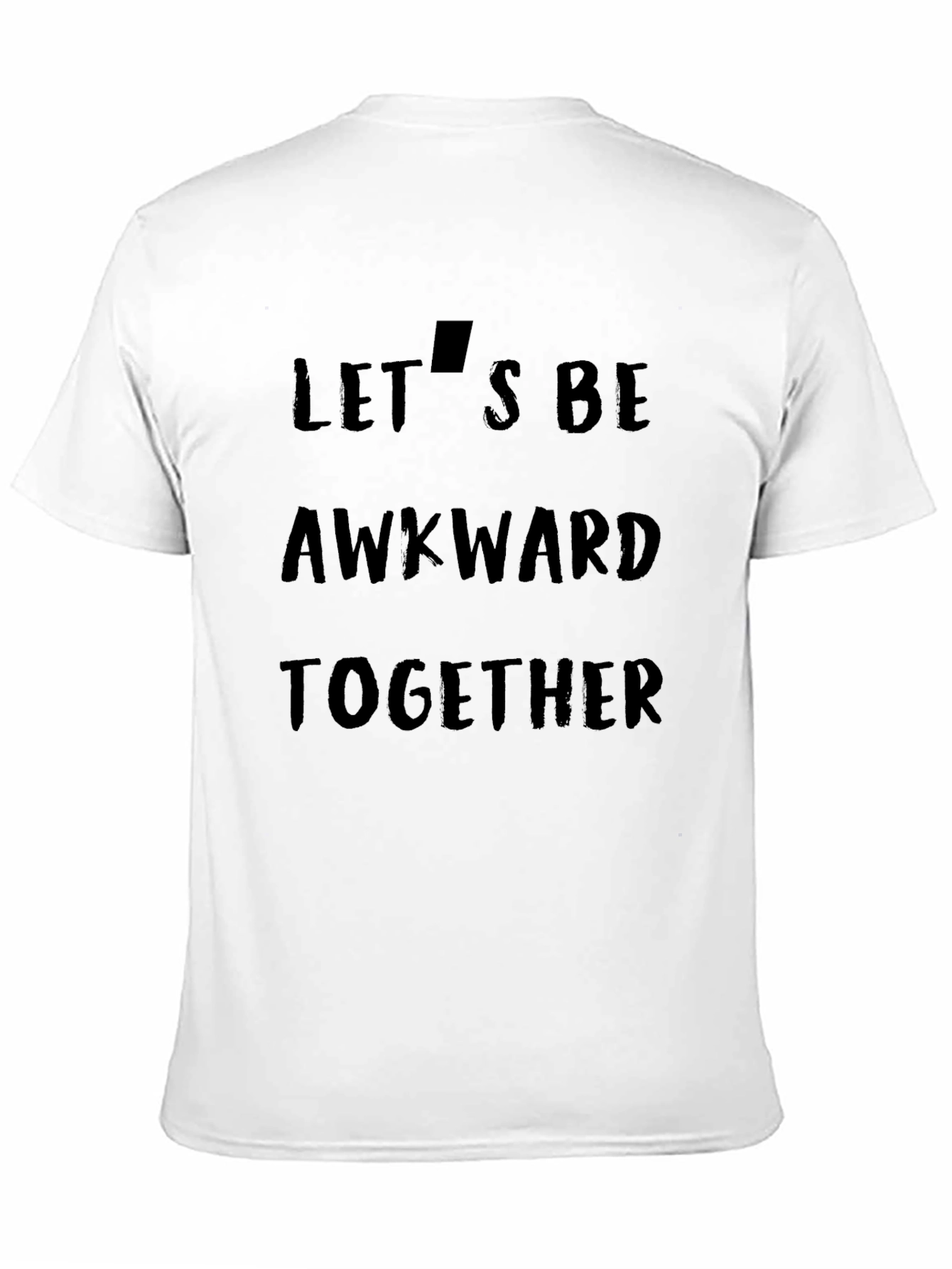 Black Awkward Together Graphic Tee - Black Cotton T-Shirt view 11