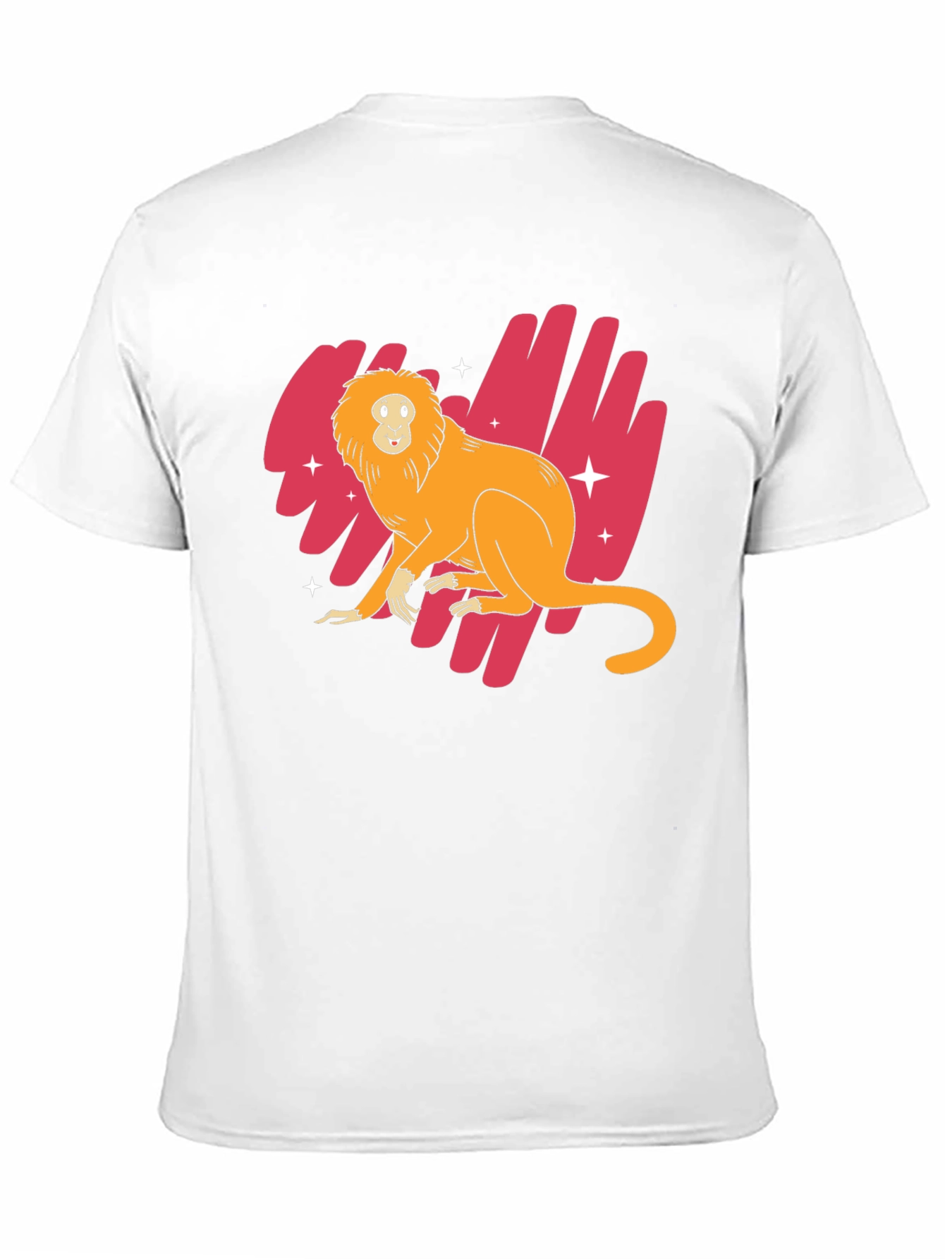 Black Golden Lion Tamarin Graphic Tee - Black Cotton Blend Shirt view 11