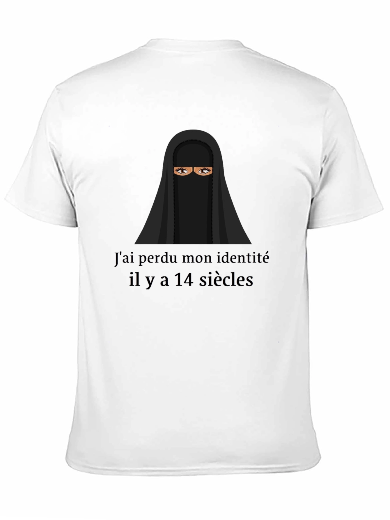 Black Veiled Identity Tee - Unisex Cotton T-Shirt view 11