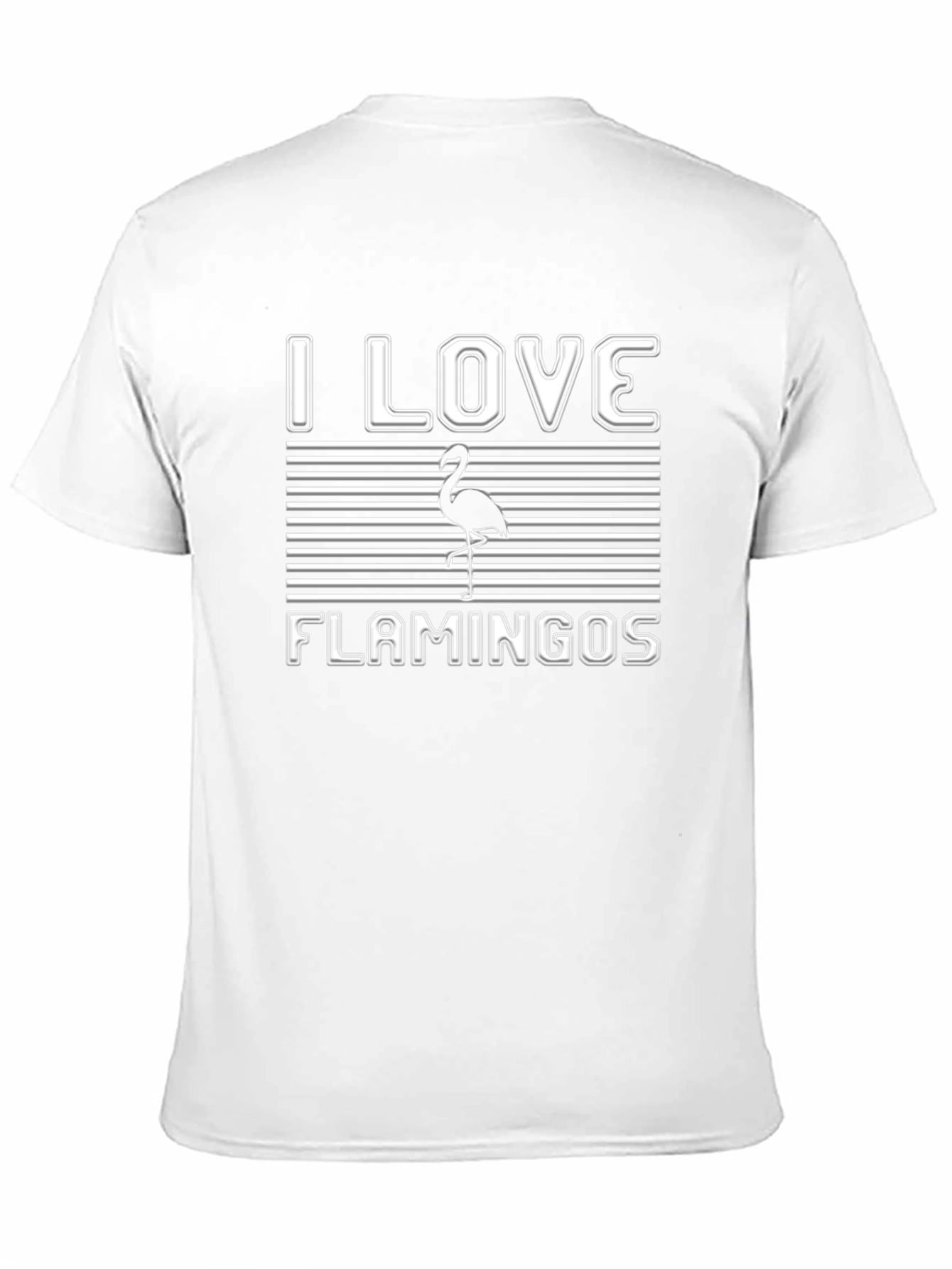 Black I Love Flamingos Graphic Tee - Novelty Design view 11