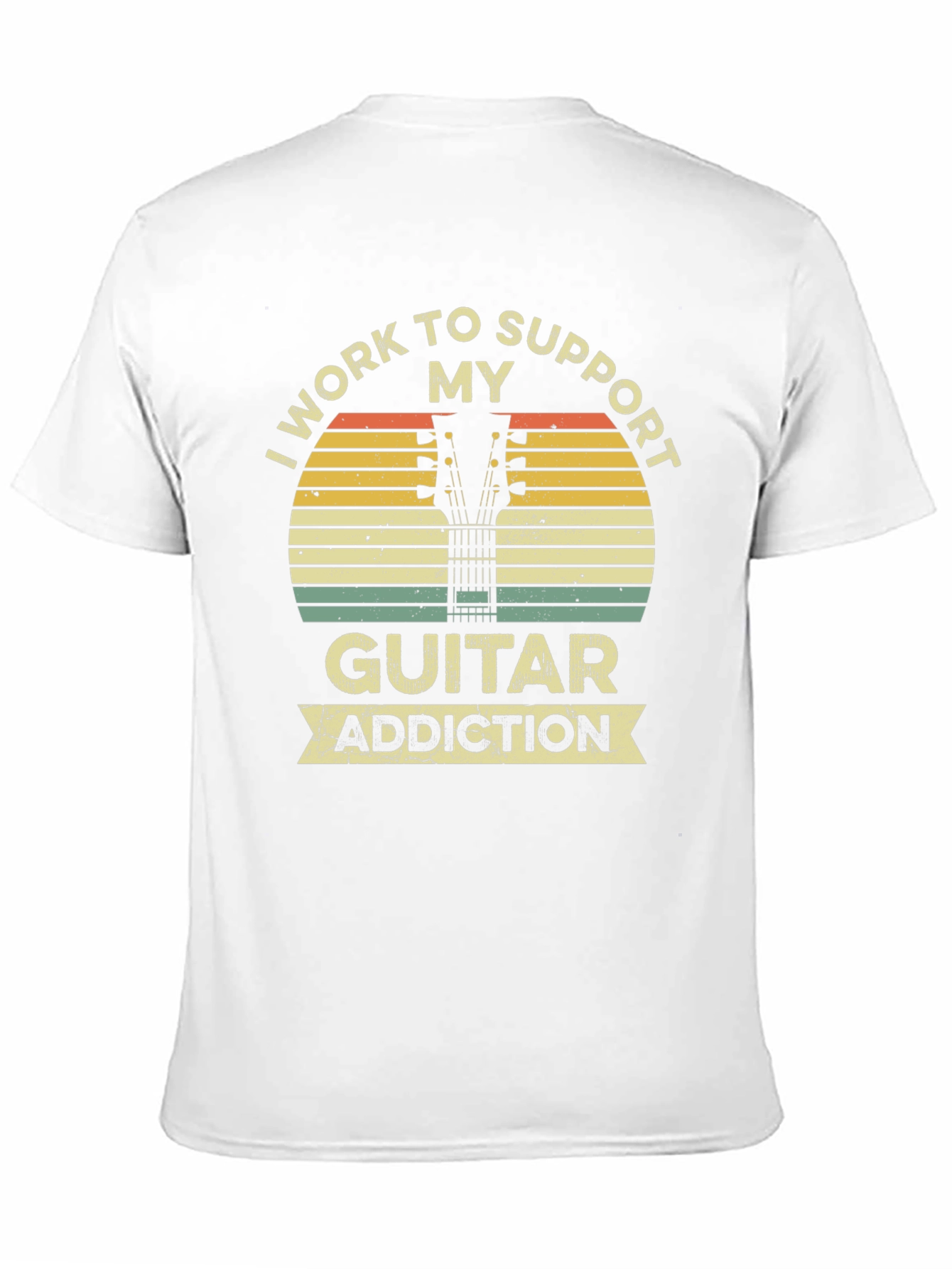 Black Guitar Addiction T-Shirt view 11