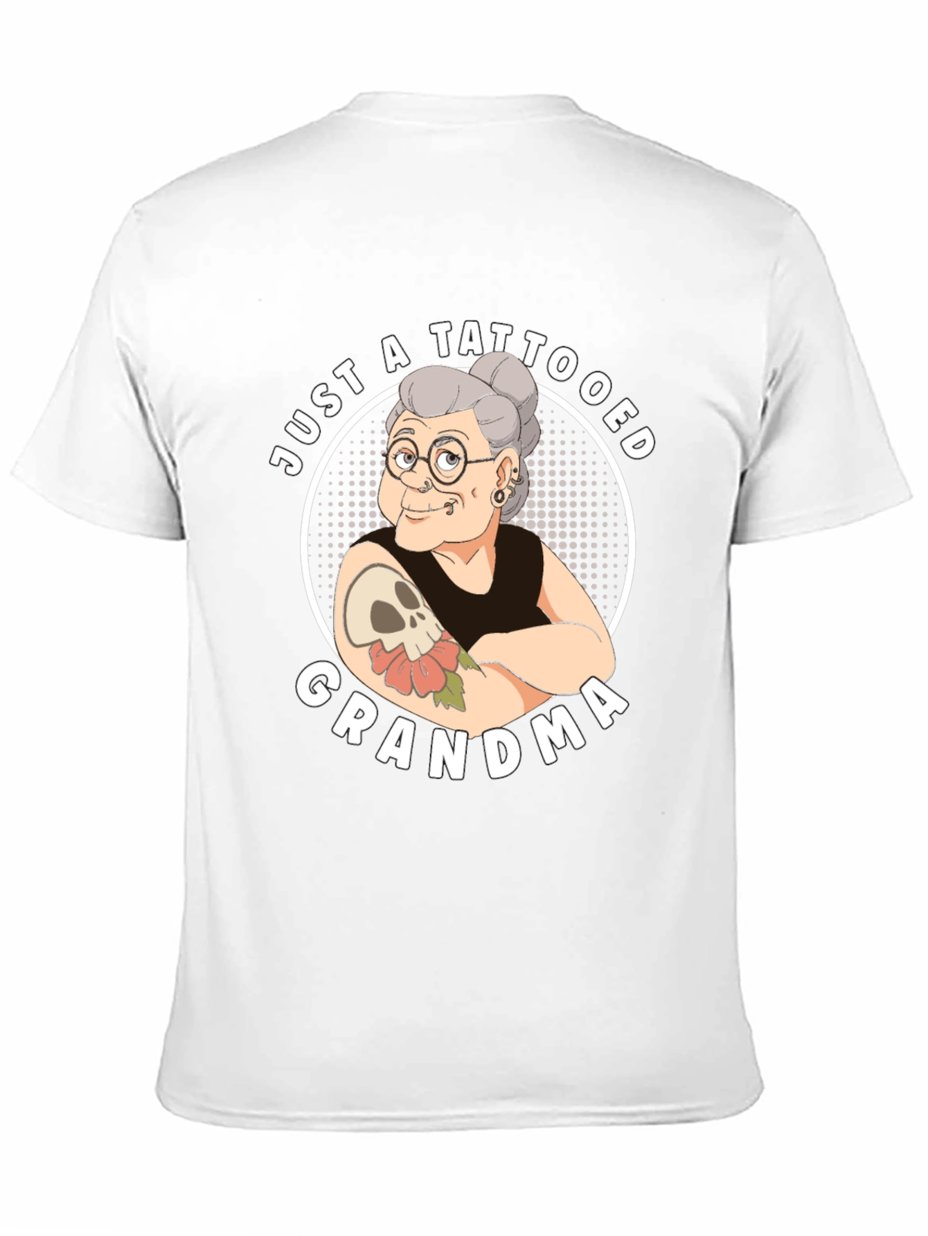 Black Tattooed Grandma T-Shirt - Funny Graphic Tee view 11