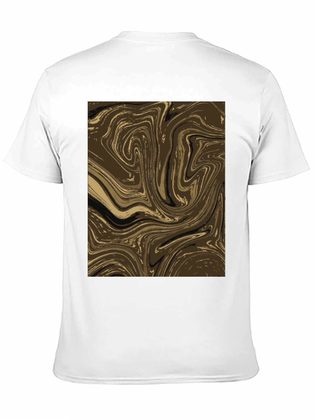 Black Abstract Swirl Graphic Tee - Brown view 11