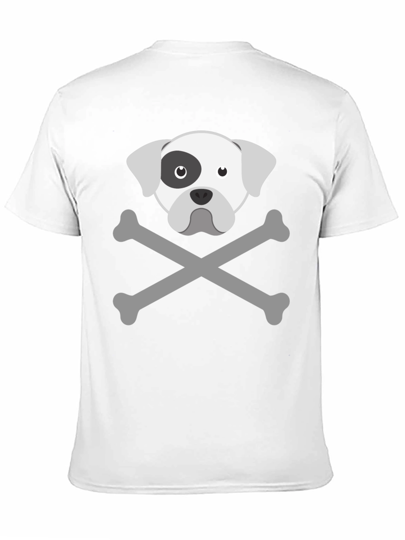 Black Dog Skull & Crossbones Graphic Tee - Men's Black T-Shirt view 11