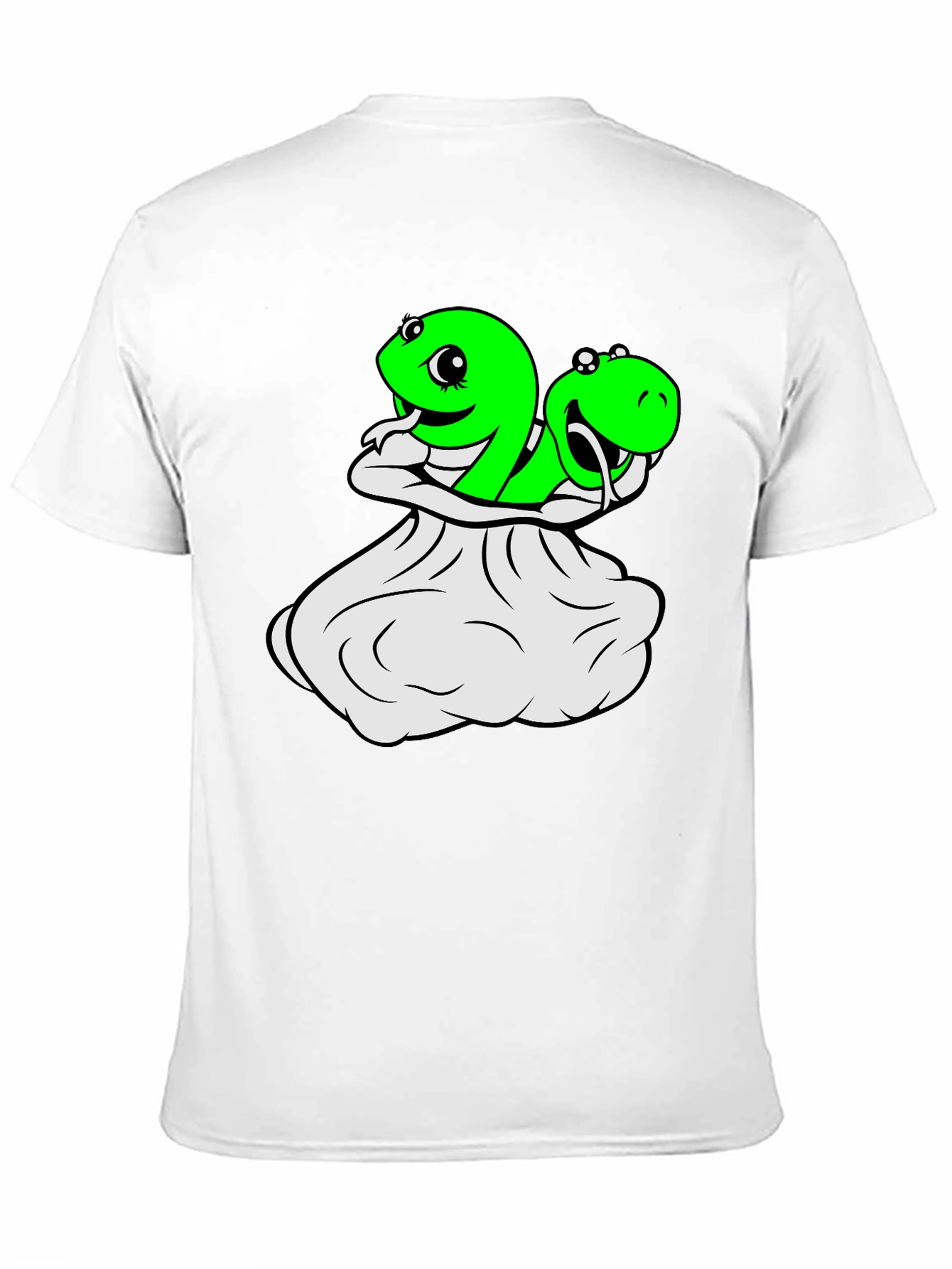 Black Funny Snake T-Shirt - Cartoon Snakes in a Sack! view 11