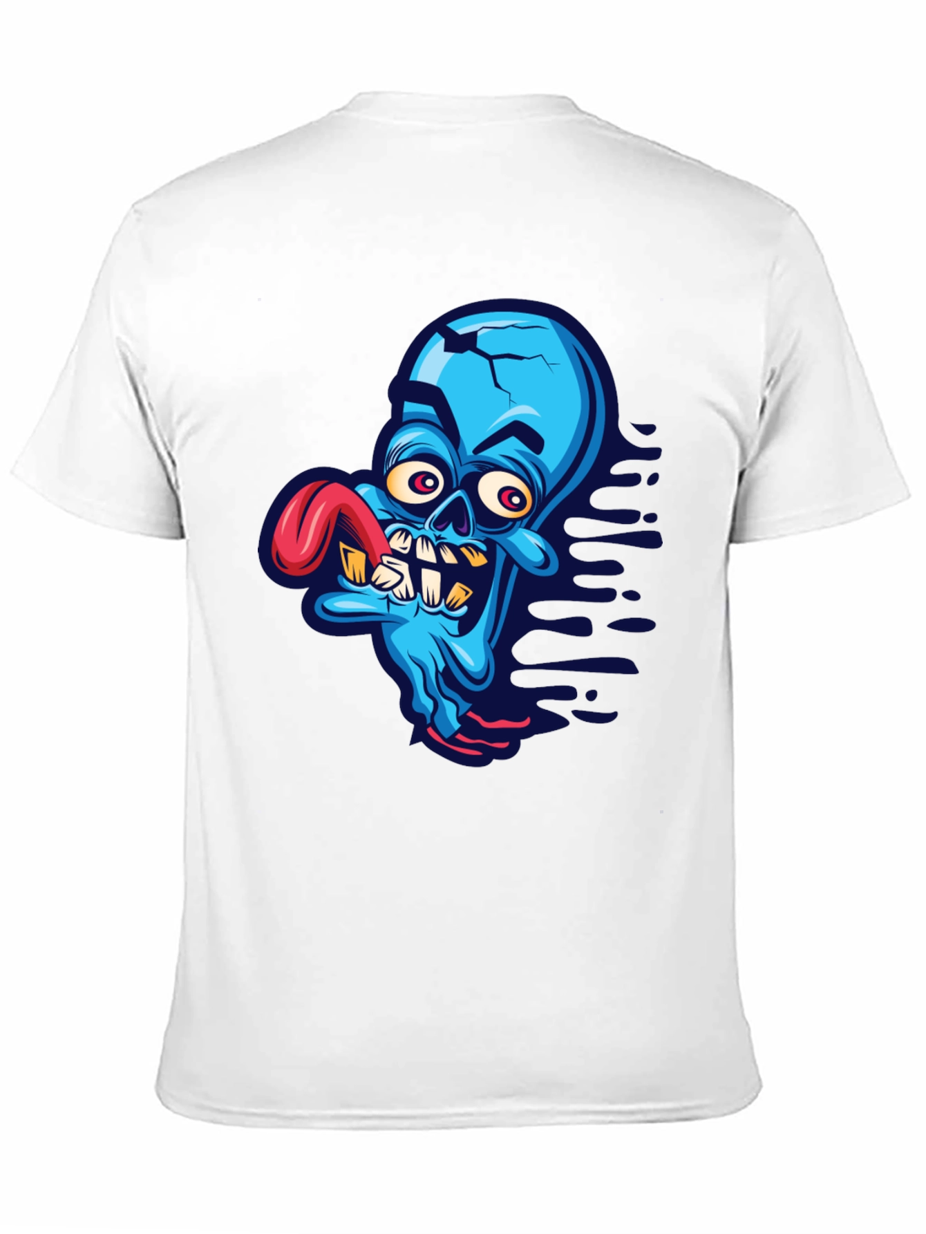 Black Cartoon Zombie Graphic Tee - Blue view 11