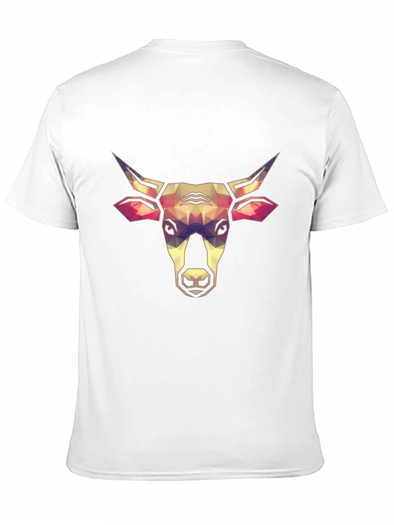 Black Geometric Bull Head Graphic Tee - Stylish Black T-Shirt view 11