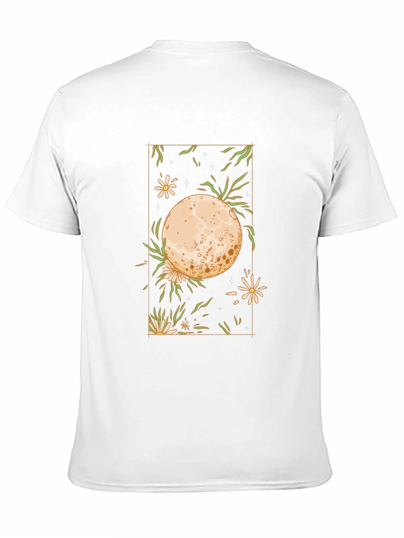 Black Floral Moon Graphic Tee - Unique Design view 11