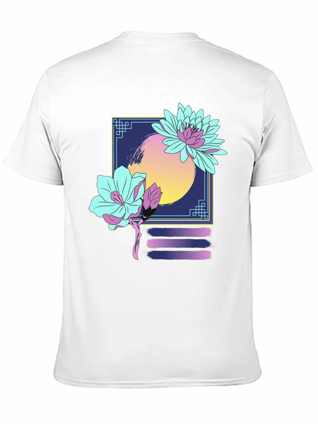 Black Floral Graphic T-Shirt - Retro Aesthetic Design view 11