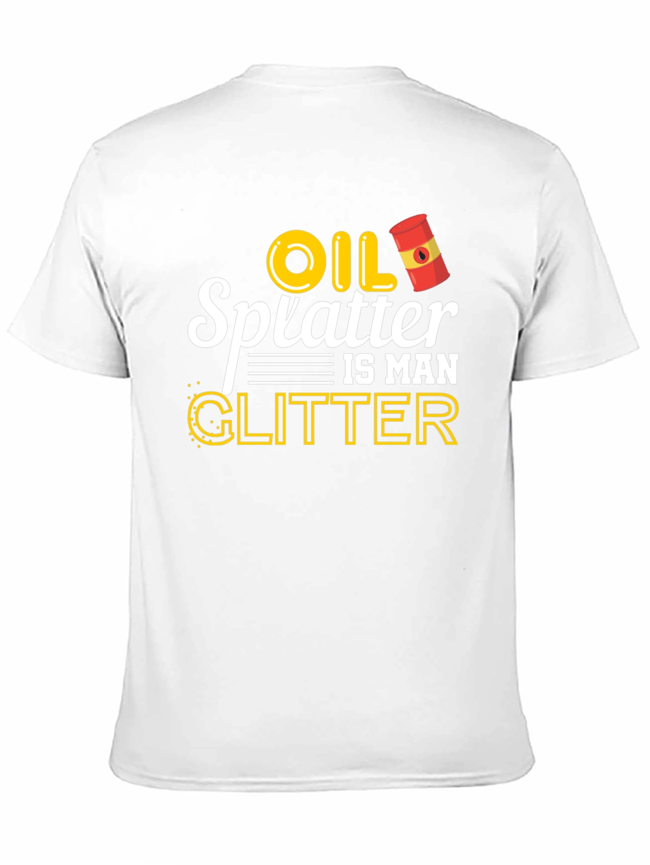Black Oil Splatter is Man Glitter Graphic T-Shirt view 11