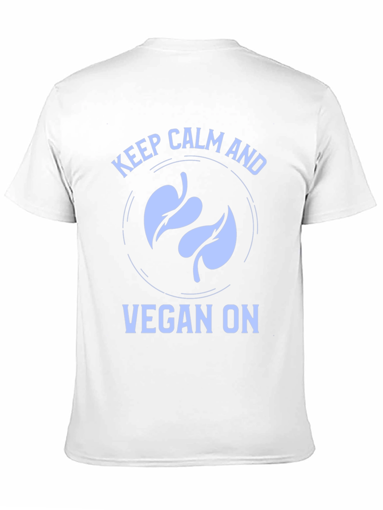Black Keep Calm and Vegan On T-Shirt view 11
