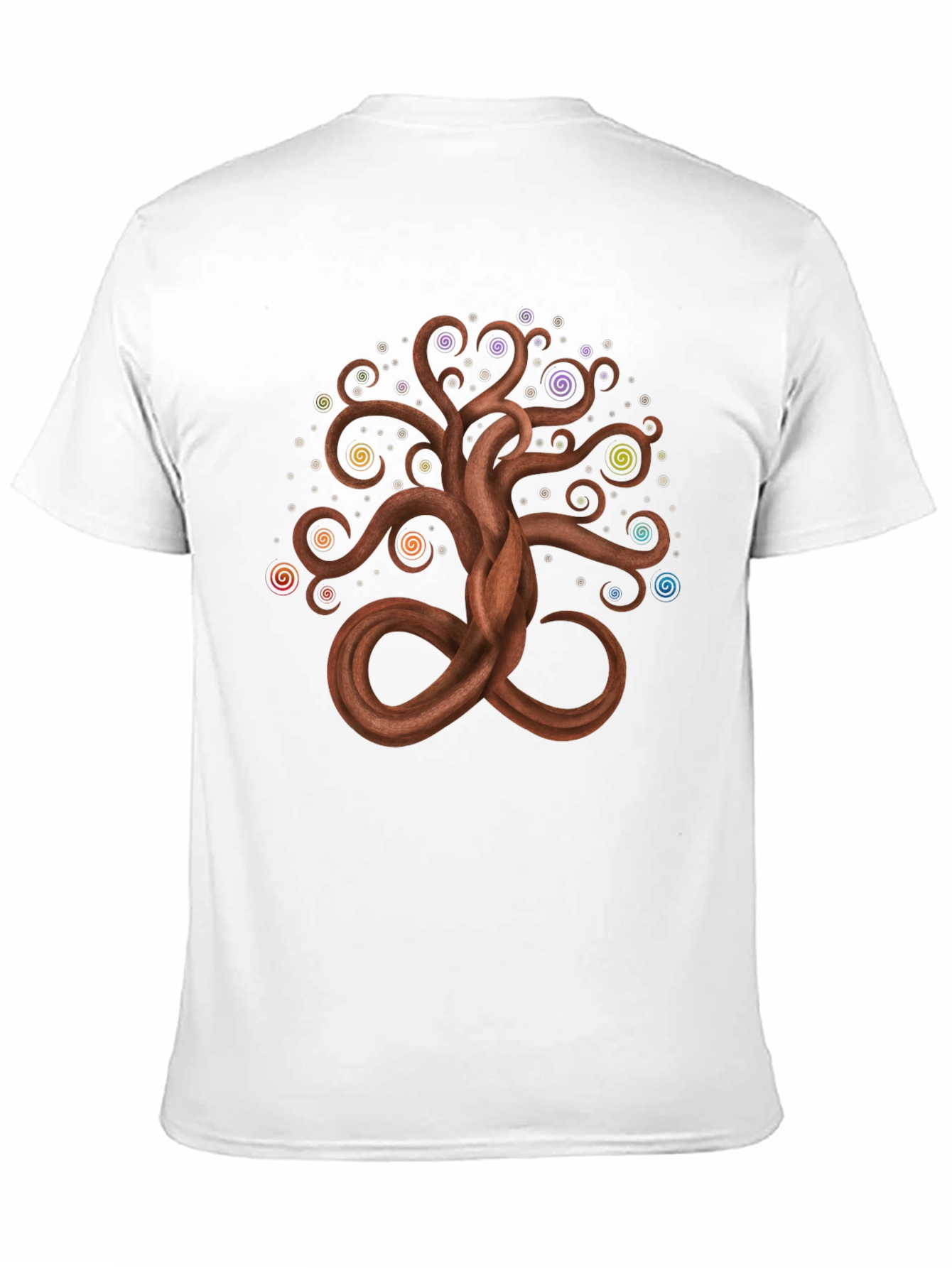 Black Spiral Tree of Life Graphic T-Shirt view 11