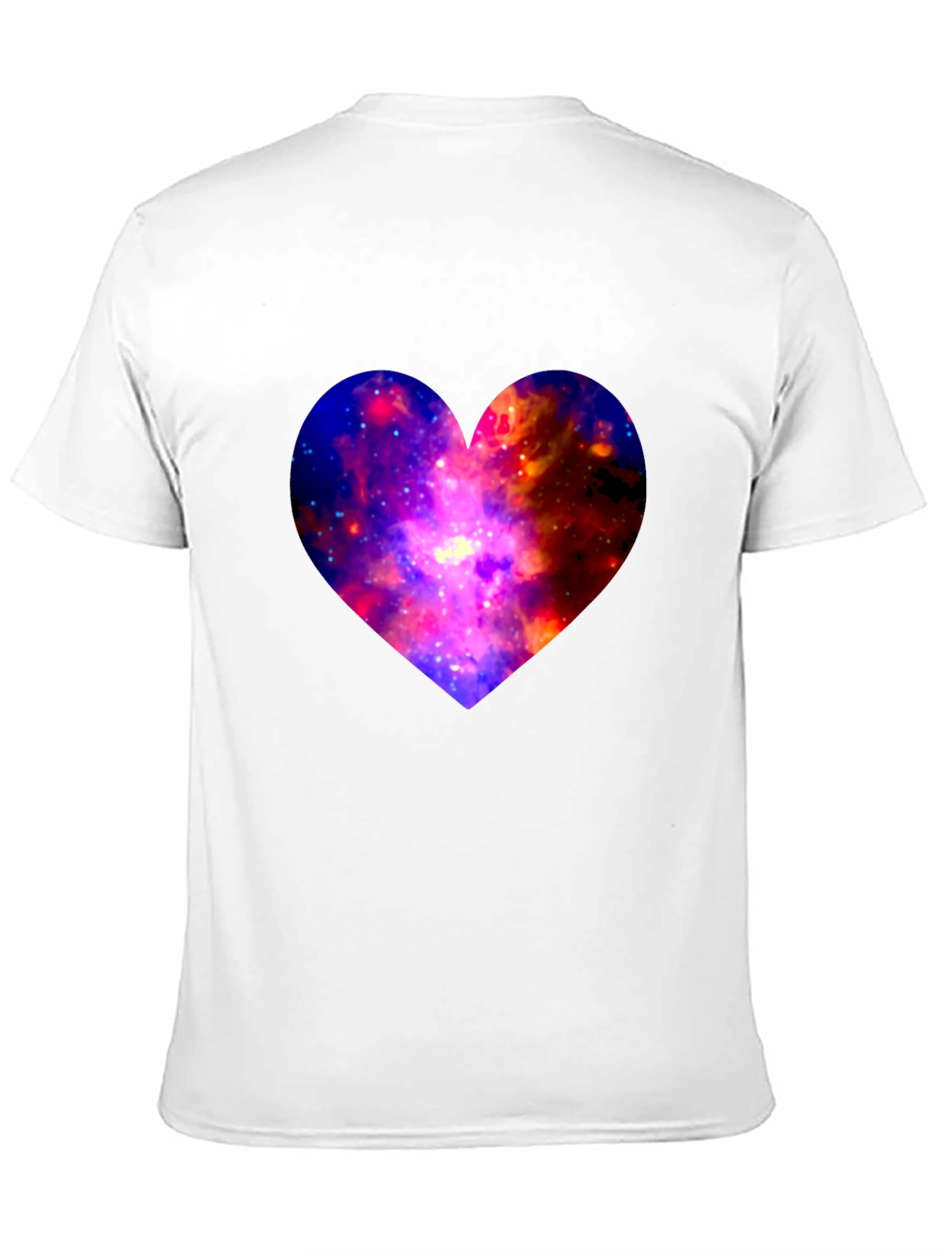 Black Galaxy Heart Graphic Tee - Modern Black T-Shirt view 11