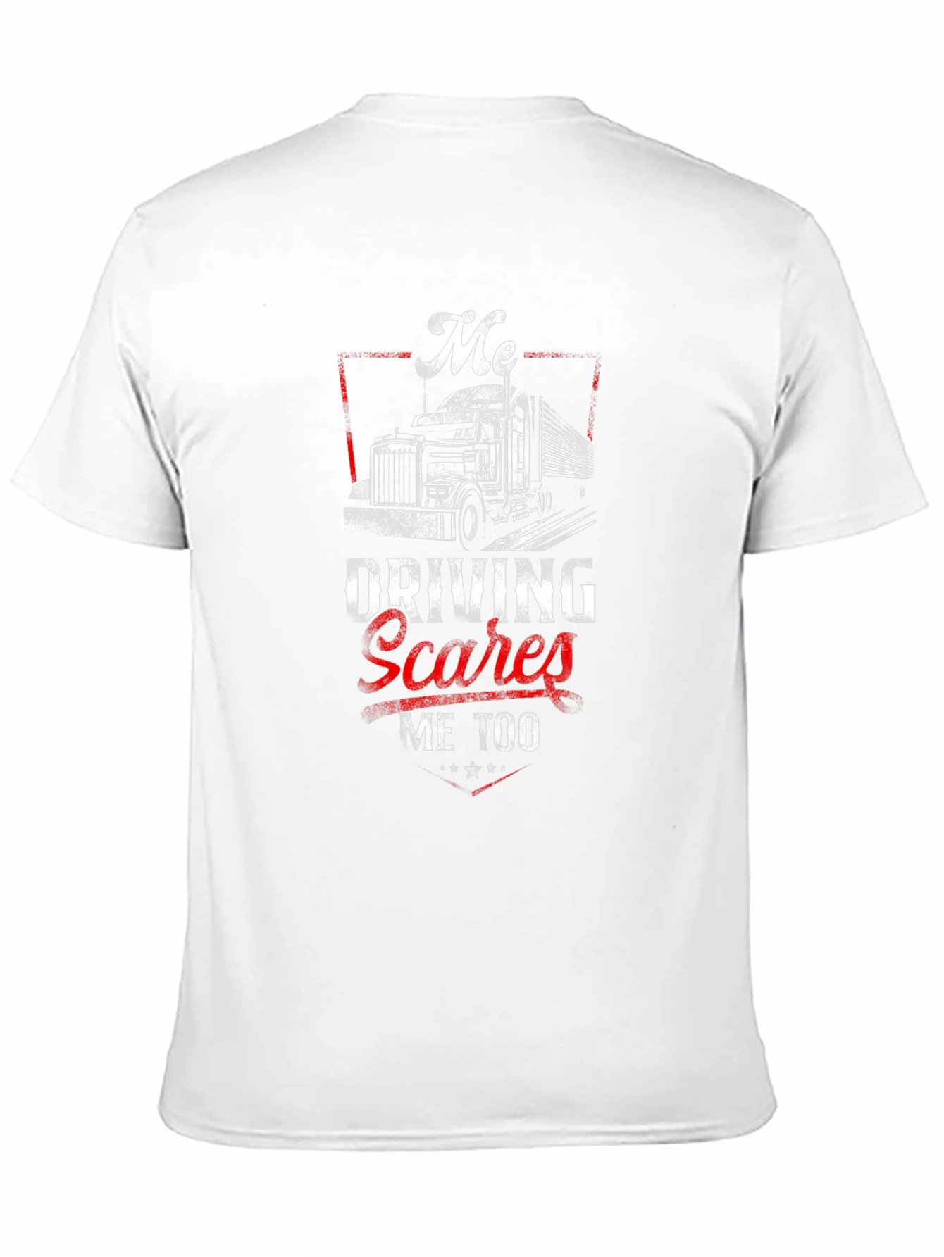 Black Me Driving Scares Me Too Trucker T-Shirt view 11