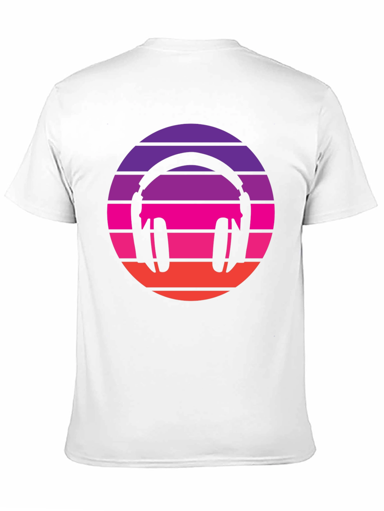 Black Retro Headphones T-Shirt - Vintage Music Vibes view 11