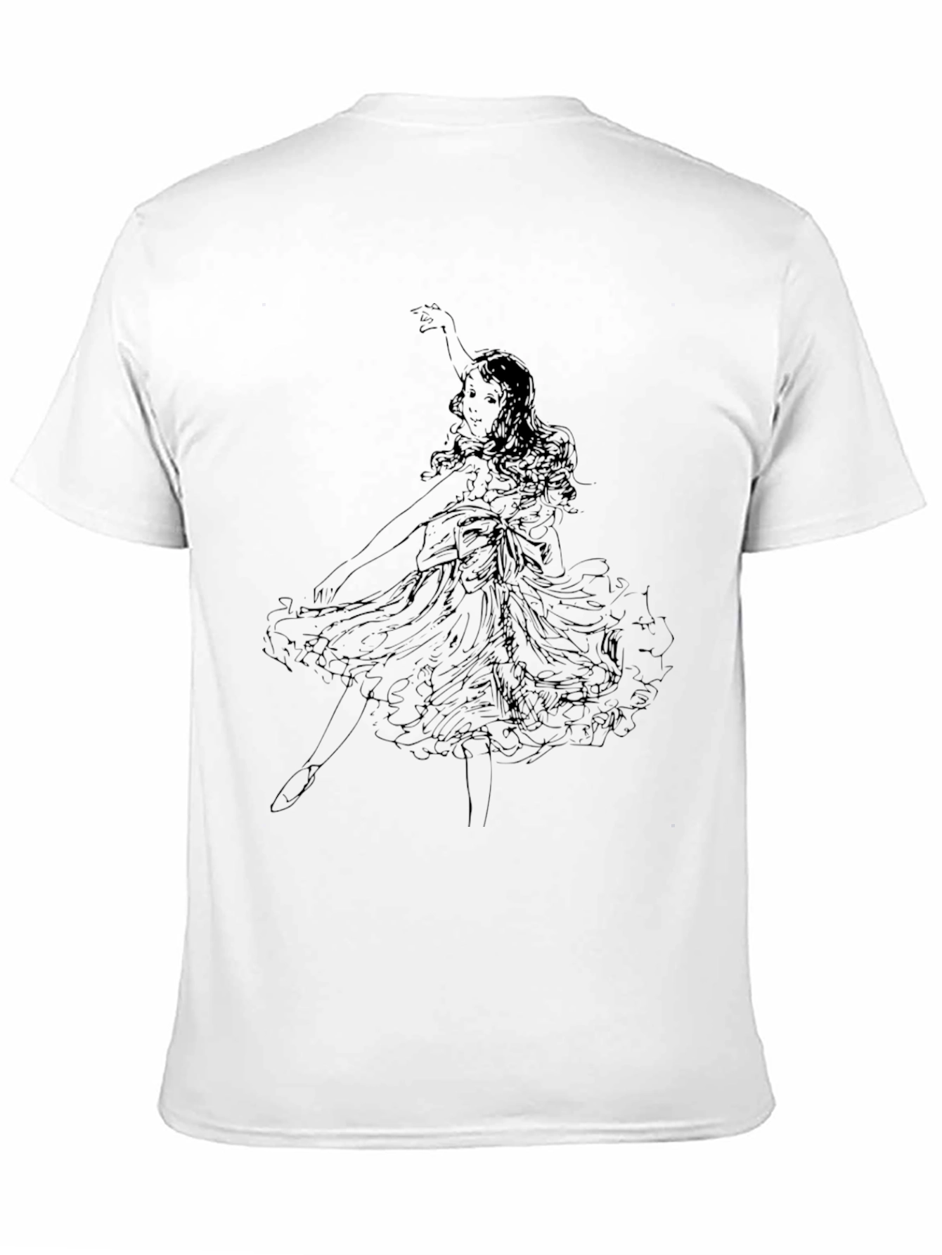 Black Dancing Ballerina Black Graphic Tee view 11