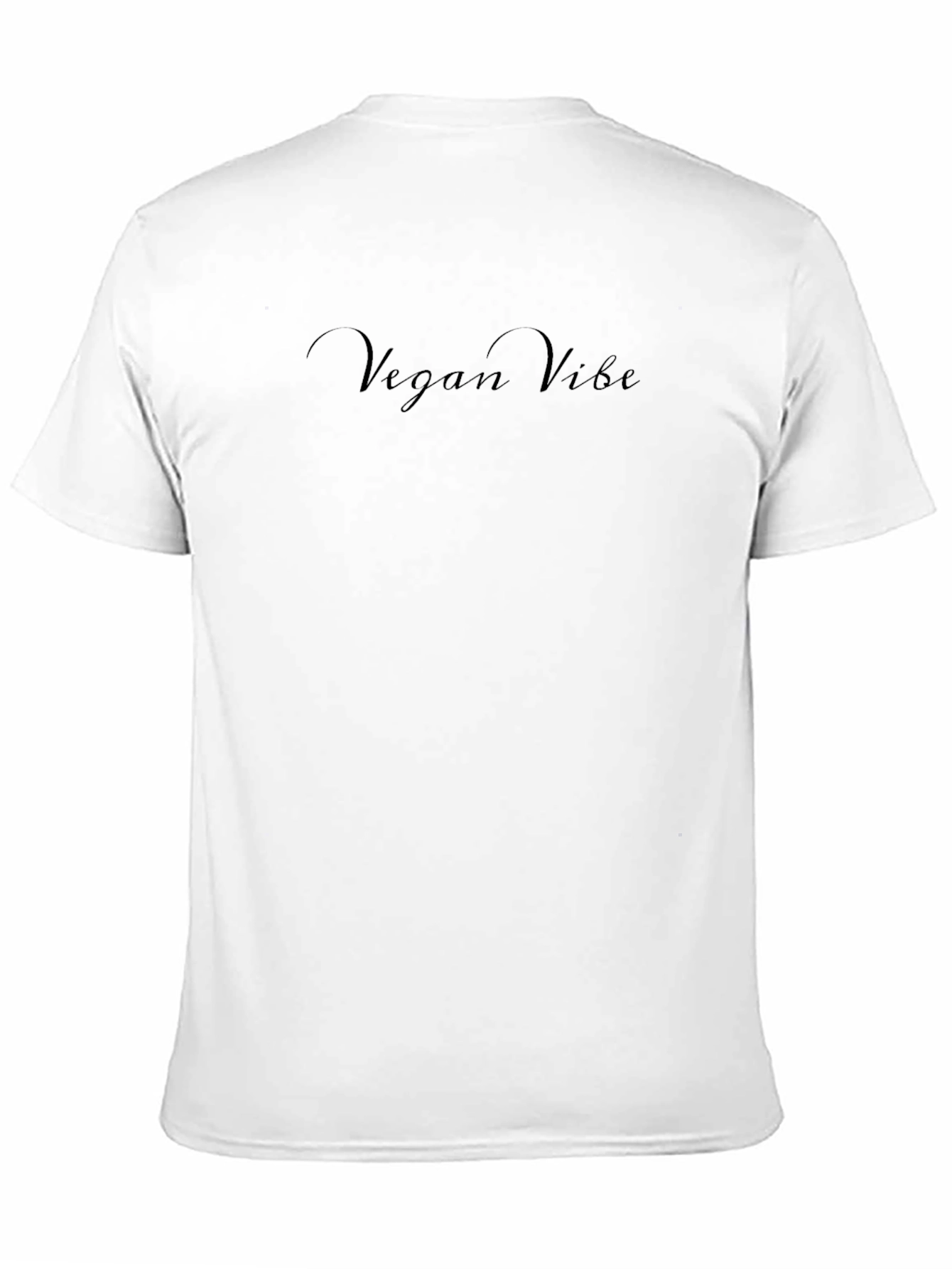 Black Vegan Vibe Black Crewneck T-Shirt view 11