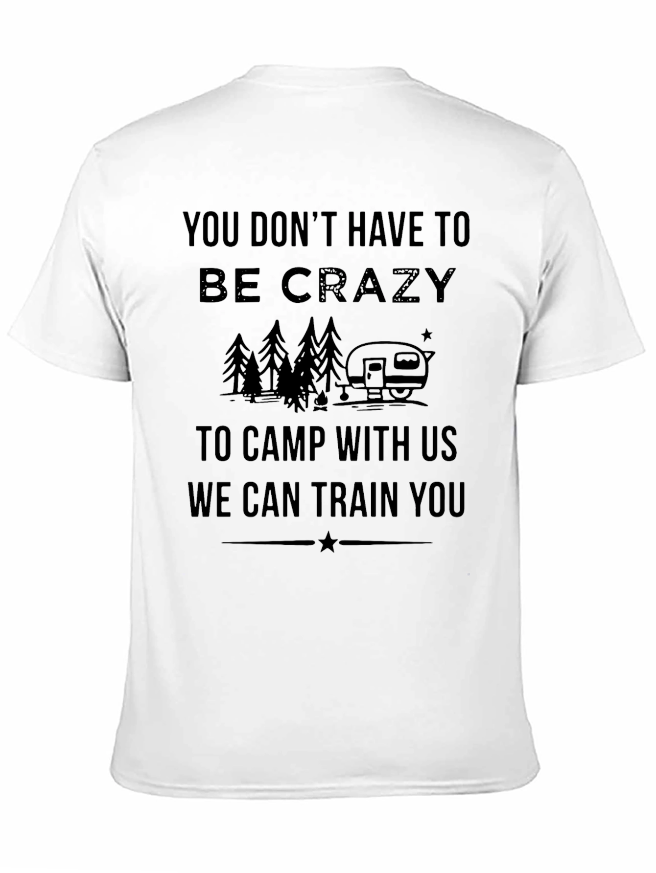 Black Crazy Camper Black T-Shirt view 11