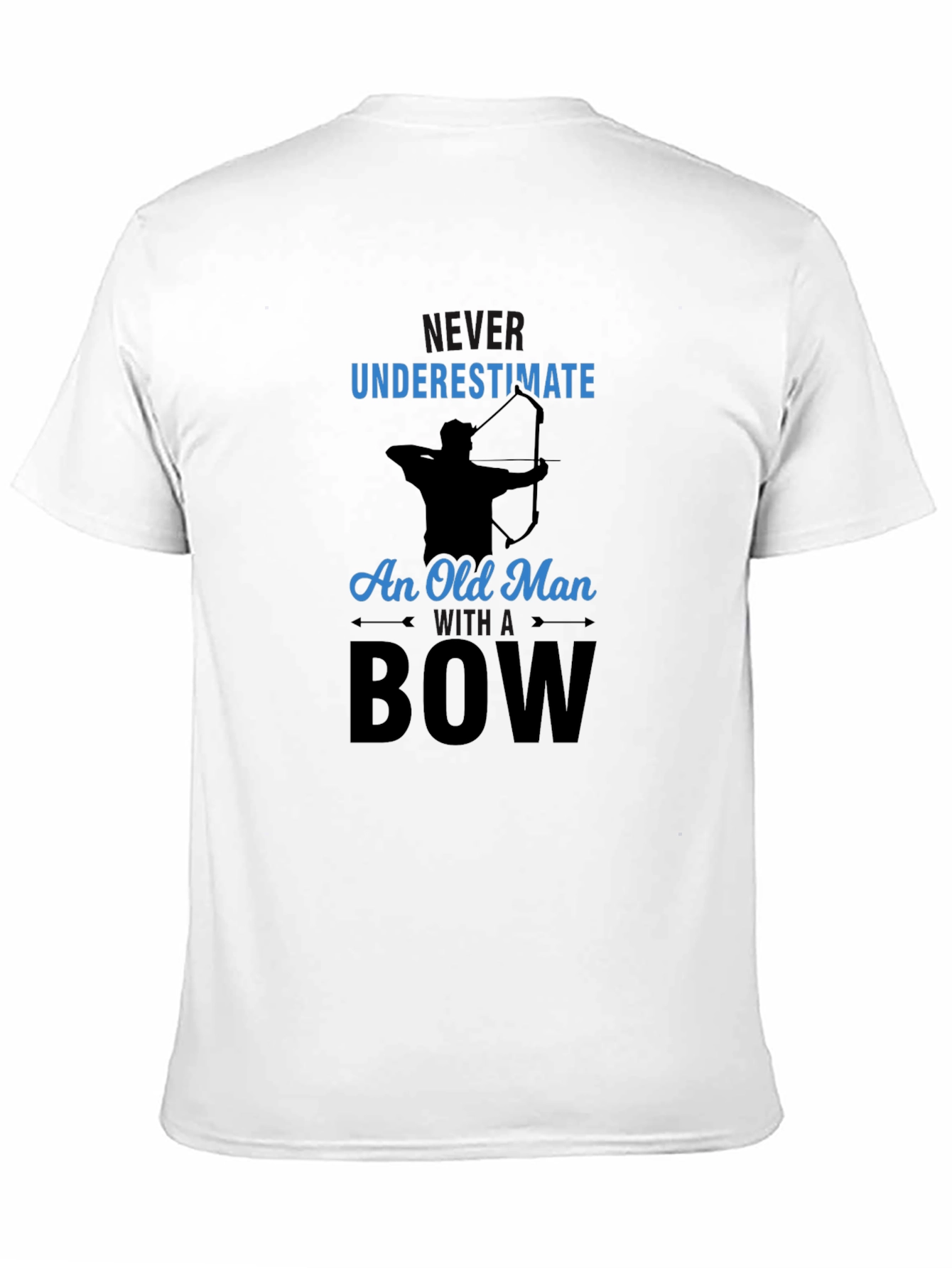 Black Never Underestimate Old Man With a Bow T-Shirt view 11
