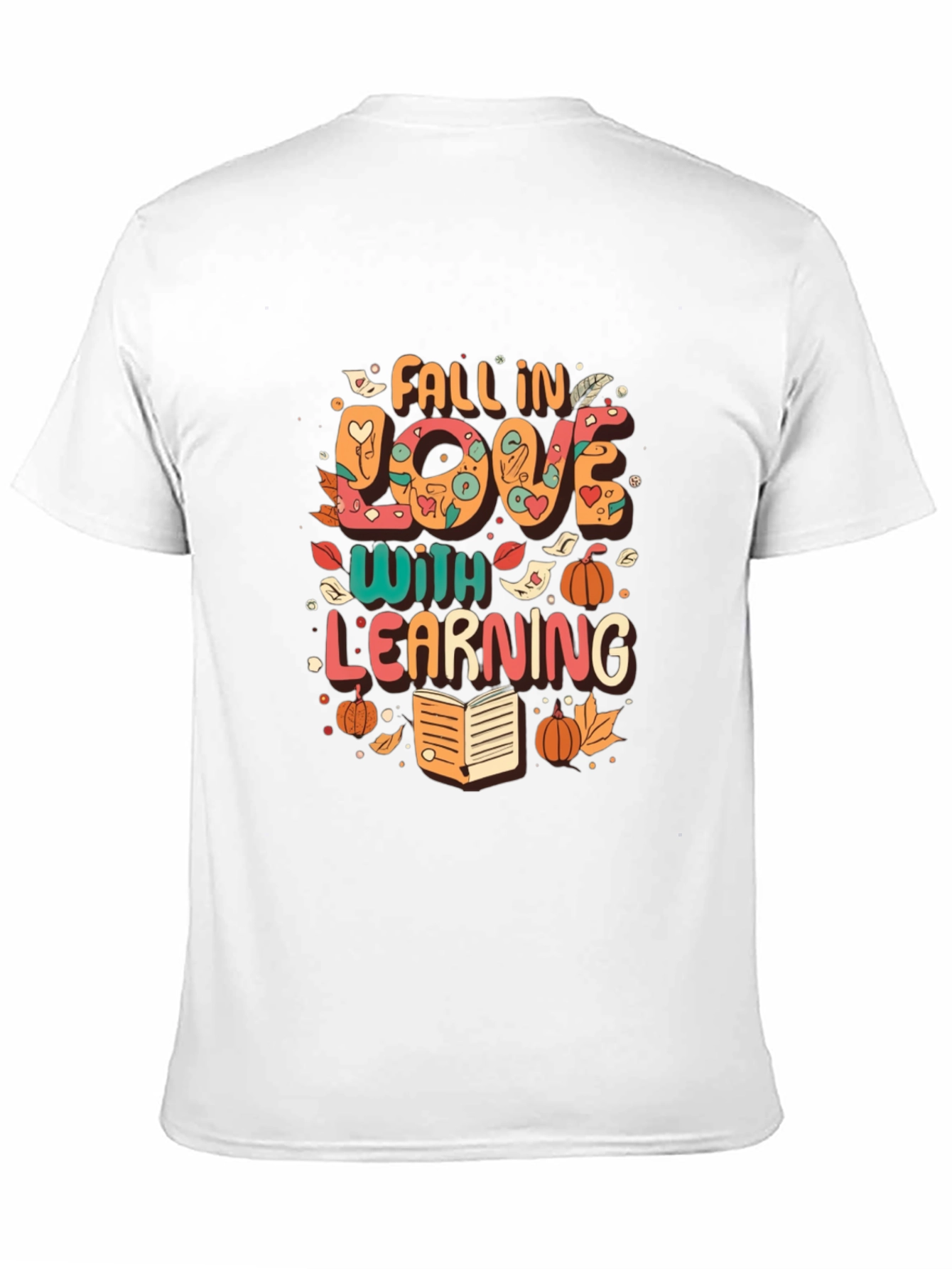 Black Fall In Love With Learning T-Shirt view 11