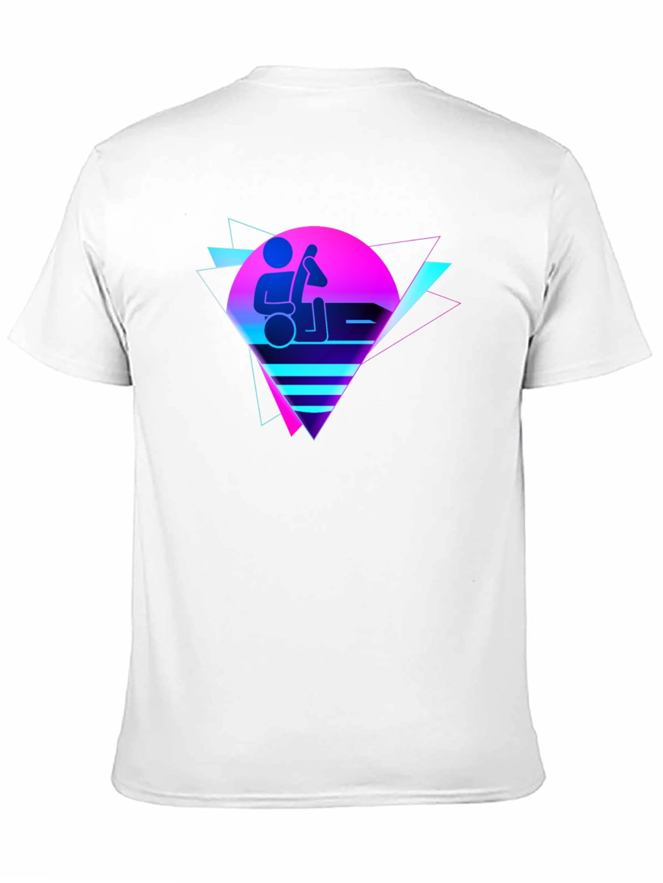 Black Retro Synthwave T-Shirt view 11