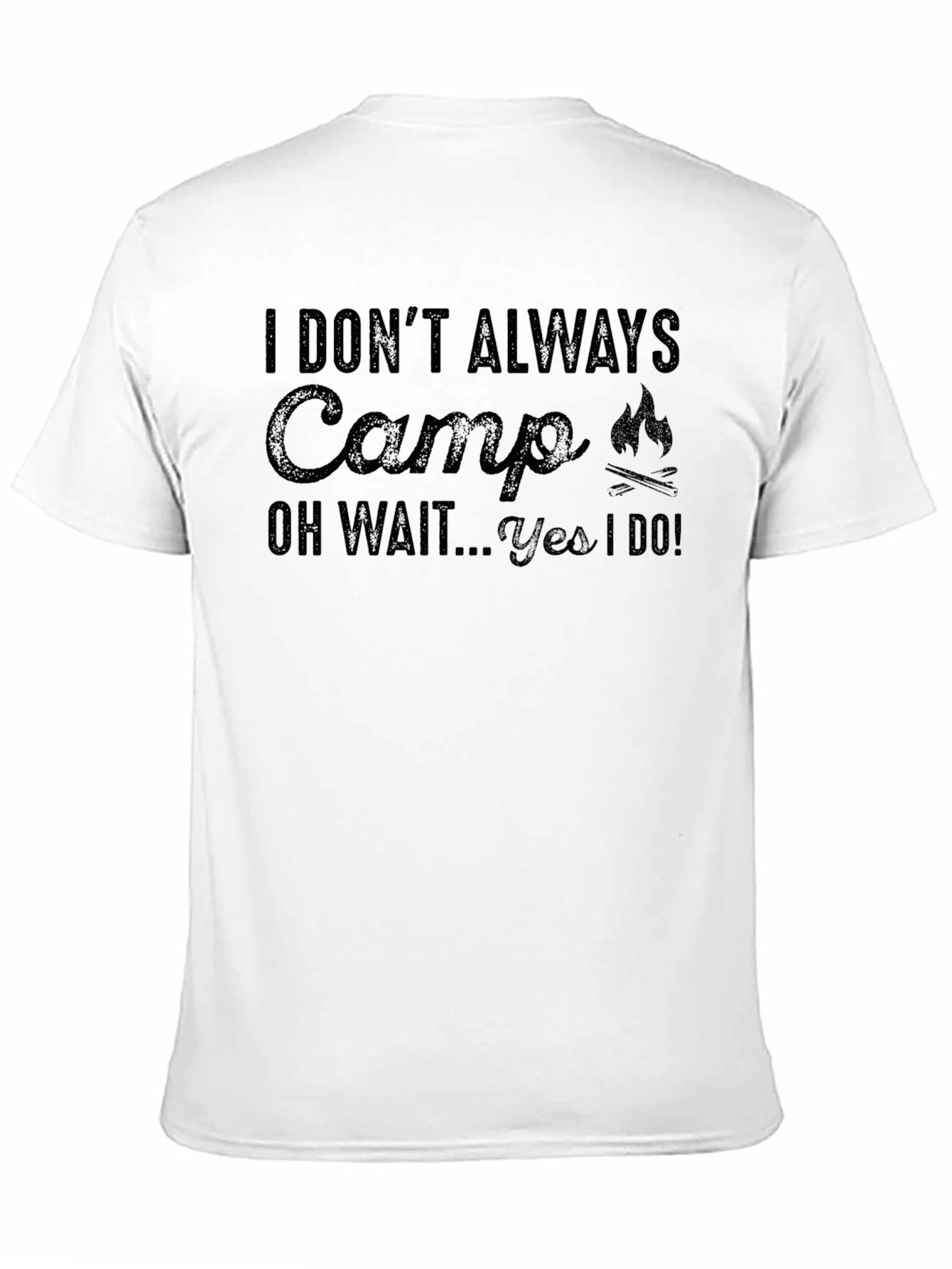 Black Funny Camping Graphic T-Shirt - I Don't Always Camp... view 11