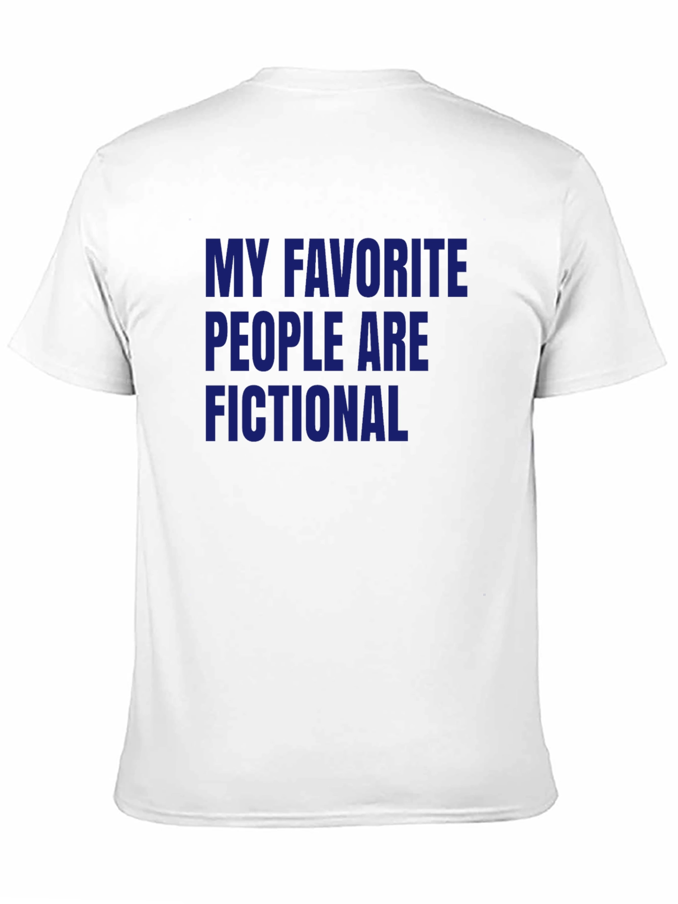 Black Fictional People T-Shirt - Novelty Slogan Tee view 11