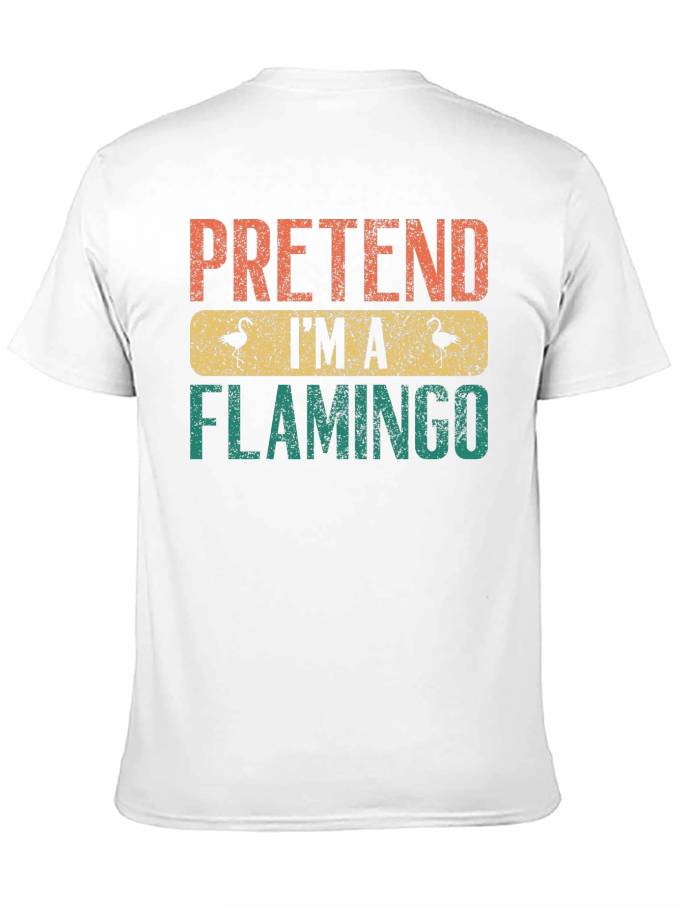 Black Pretend I'm a Flamingo T-Shirt view 11