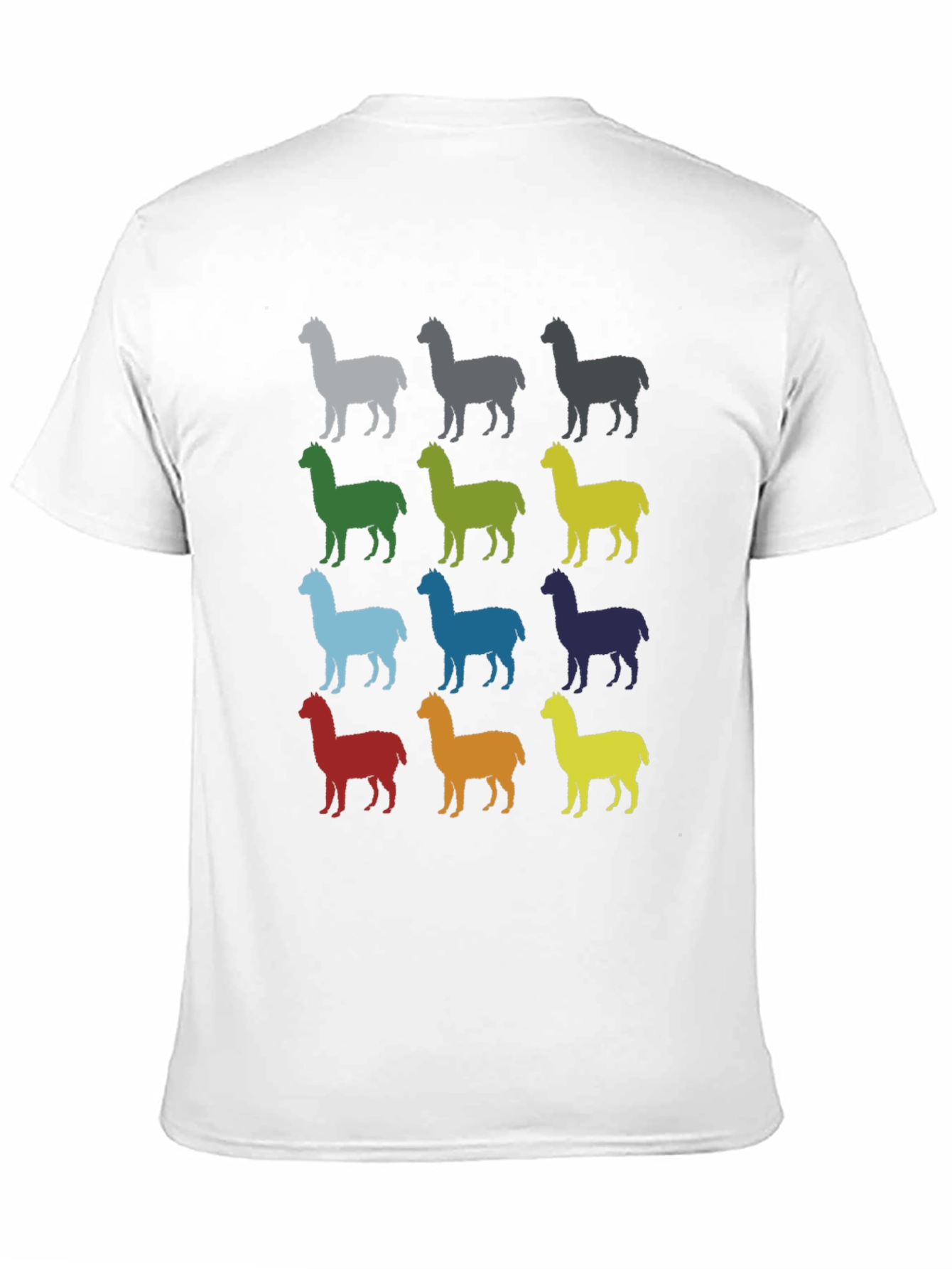 Black Colorful Alpaca Graphic T-Shirt view 11