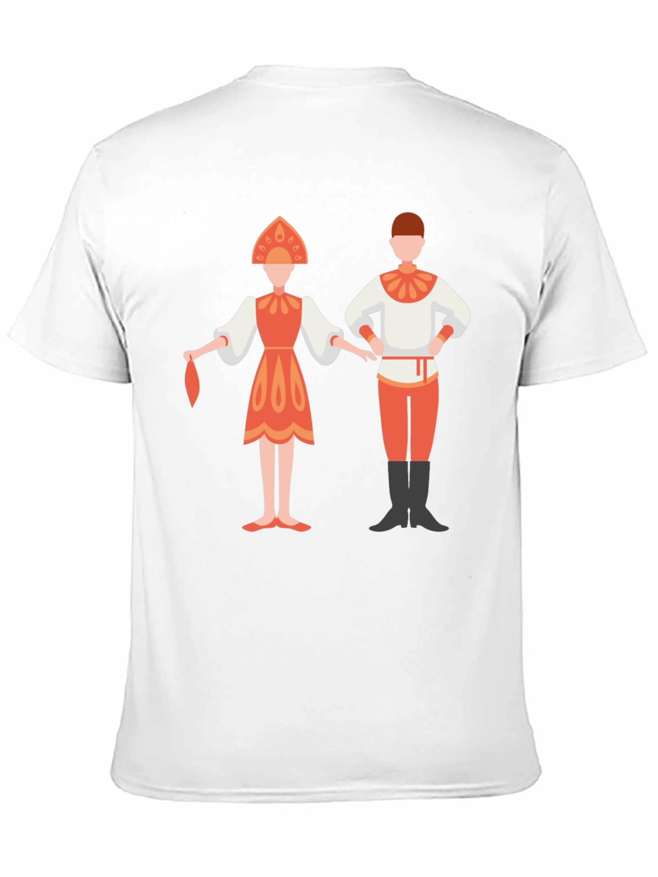 Black Russian Folk Dance Graphic Tee - Black Unisex Shirt view 11