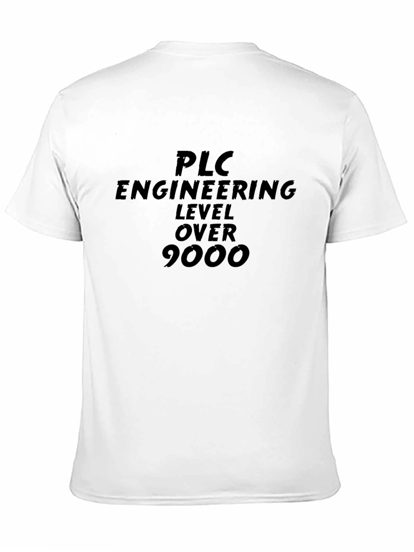 Black PLC Engineering Level Over 9000 Black T-Shirt view 11